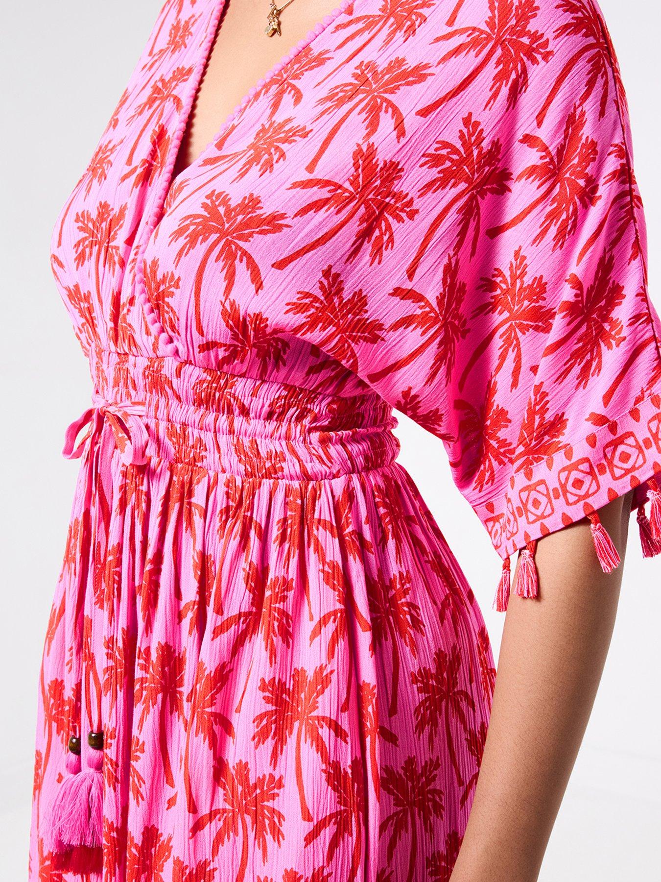 Image 4 of 6 of Joe Browns Perfect Palms Maxi Dress - Pink
