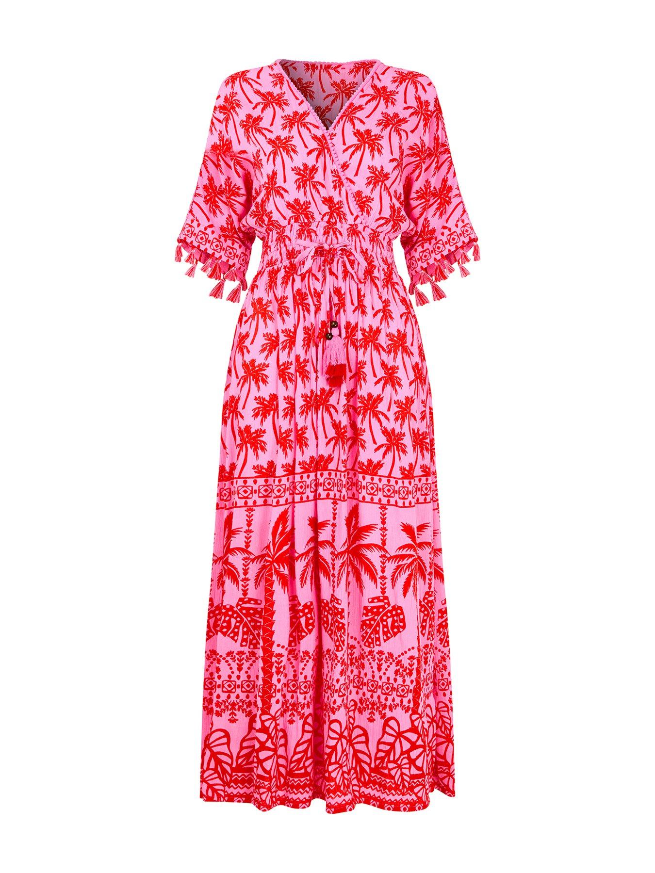 Image 6 of 6 of Joe Browns Perfect Palms Maxi Dress - Pink