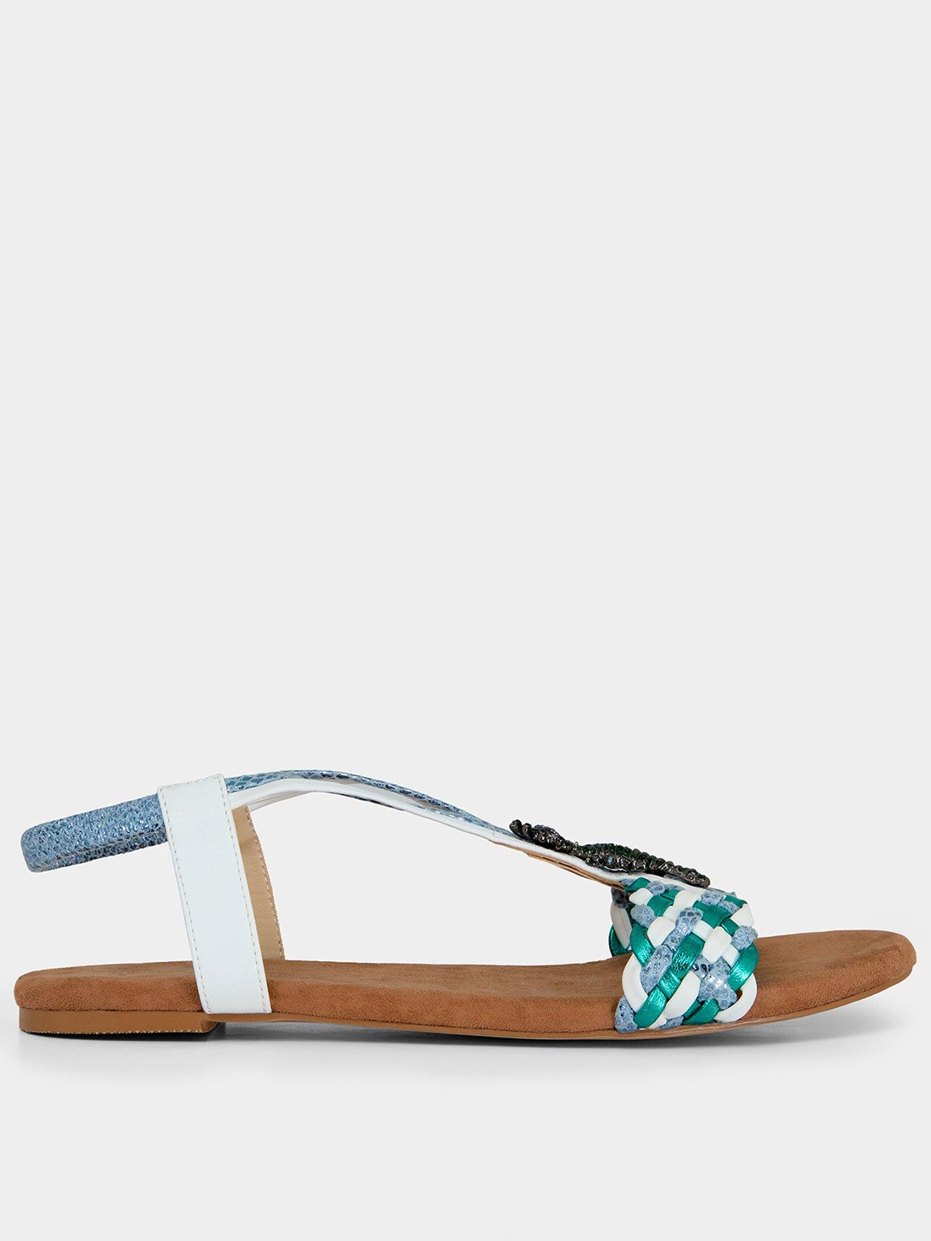 Joe Browns Shimmering Sea Horse Sandals - Blue