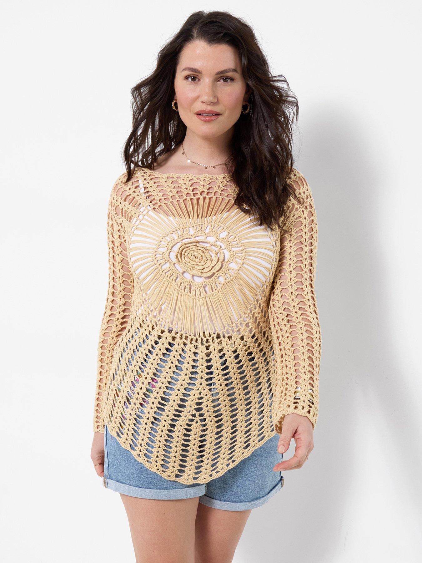 Joe Browns Beautifully Boho Crochet Top - Cream