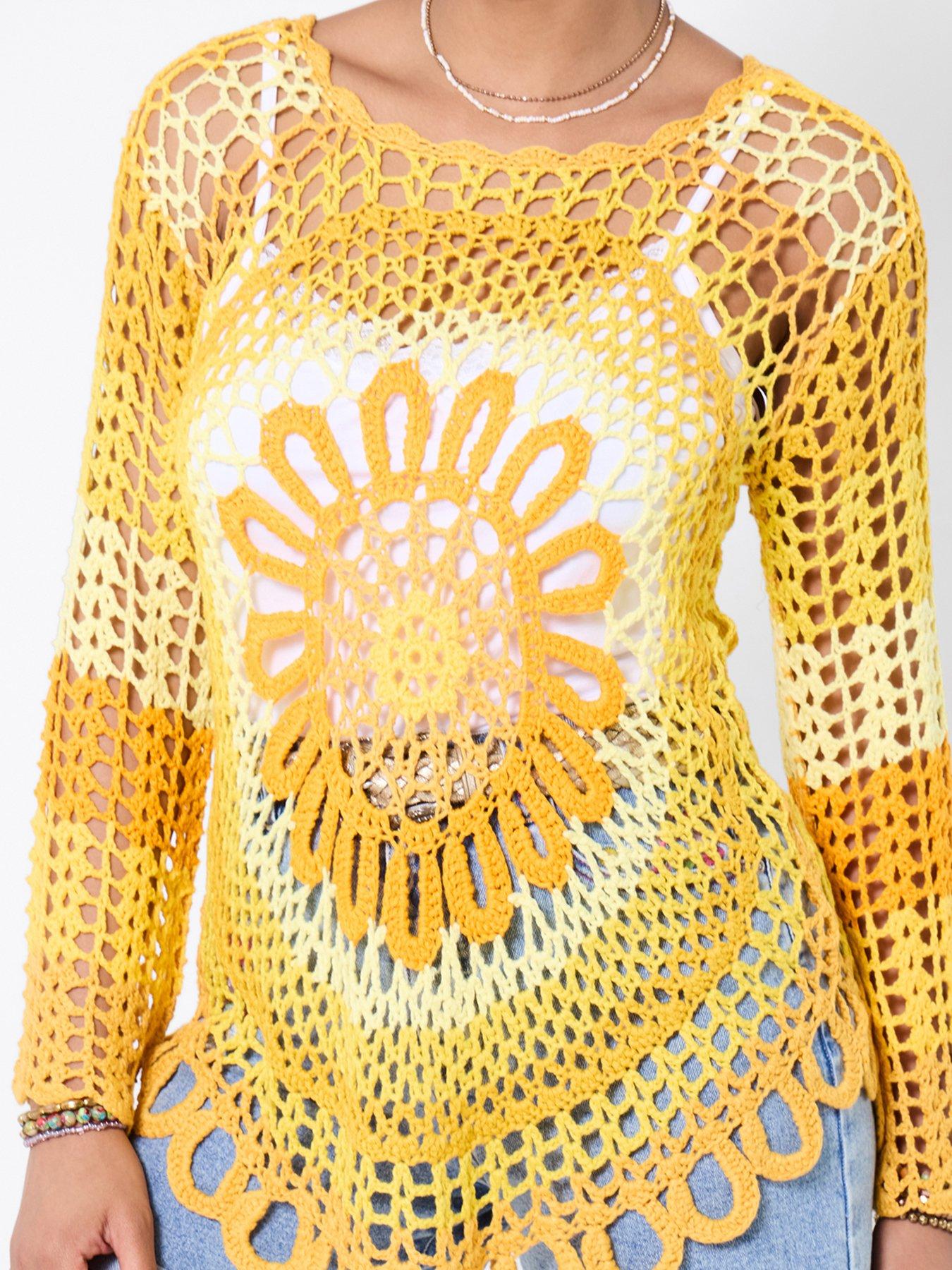 Image 4 of 5 of Joe Browns Summer Sunshine Crochet Top - Yellow
