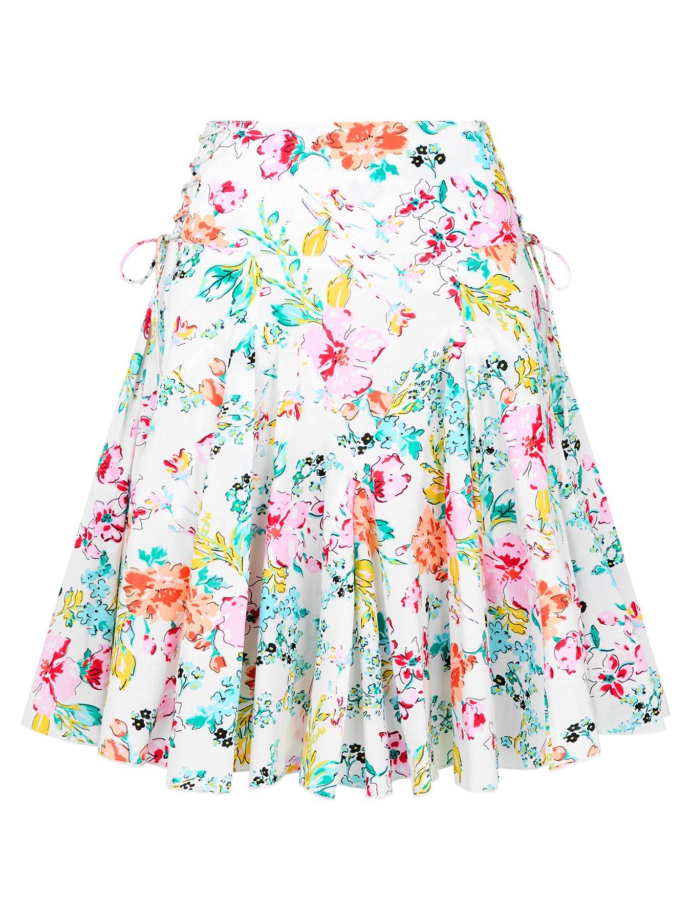 Image 5 of 5 of Joe Browns Spring Dream Lace-Up Side Skirt - White