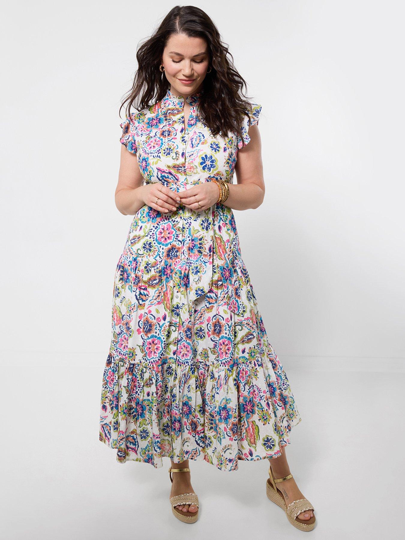 Joe Browns Beautiful Printed Broderie Dress