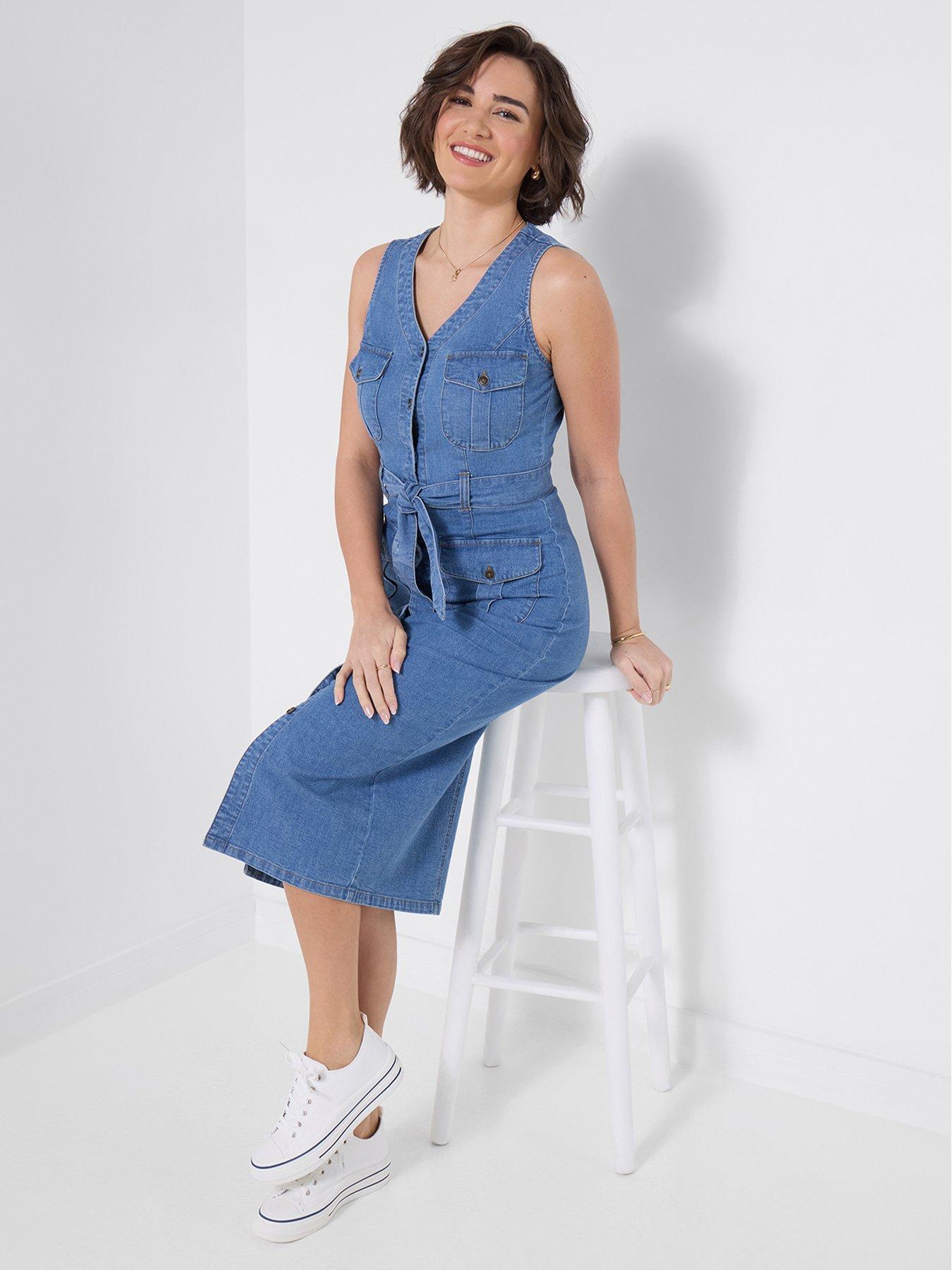 Image 3 of 6 of Joe Browns Dreamer Denim Dress - Blue