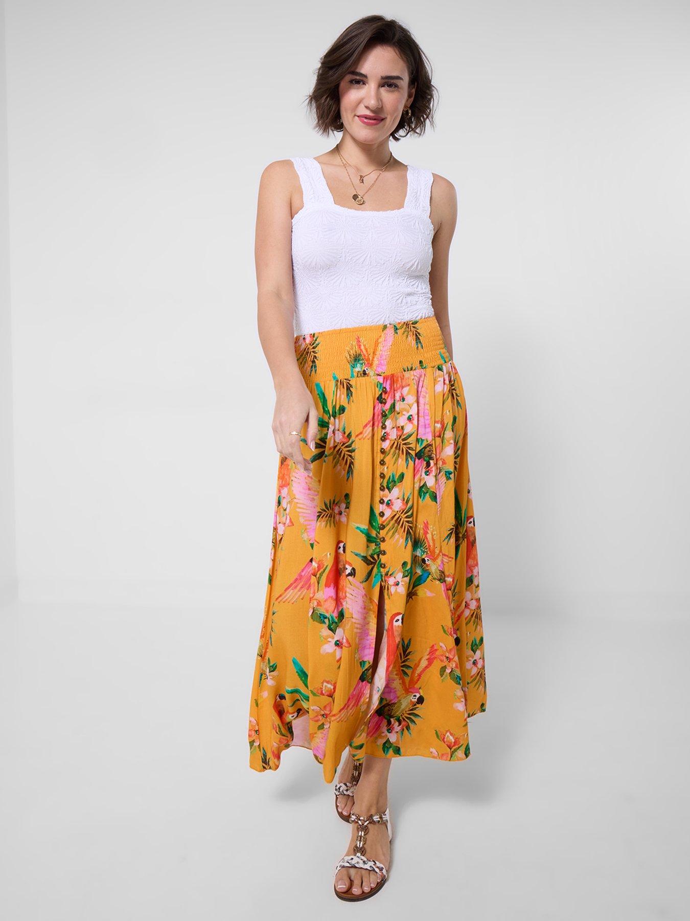 Joe Browns Perfect Paradise Button Front Maxi Skirt