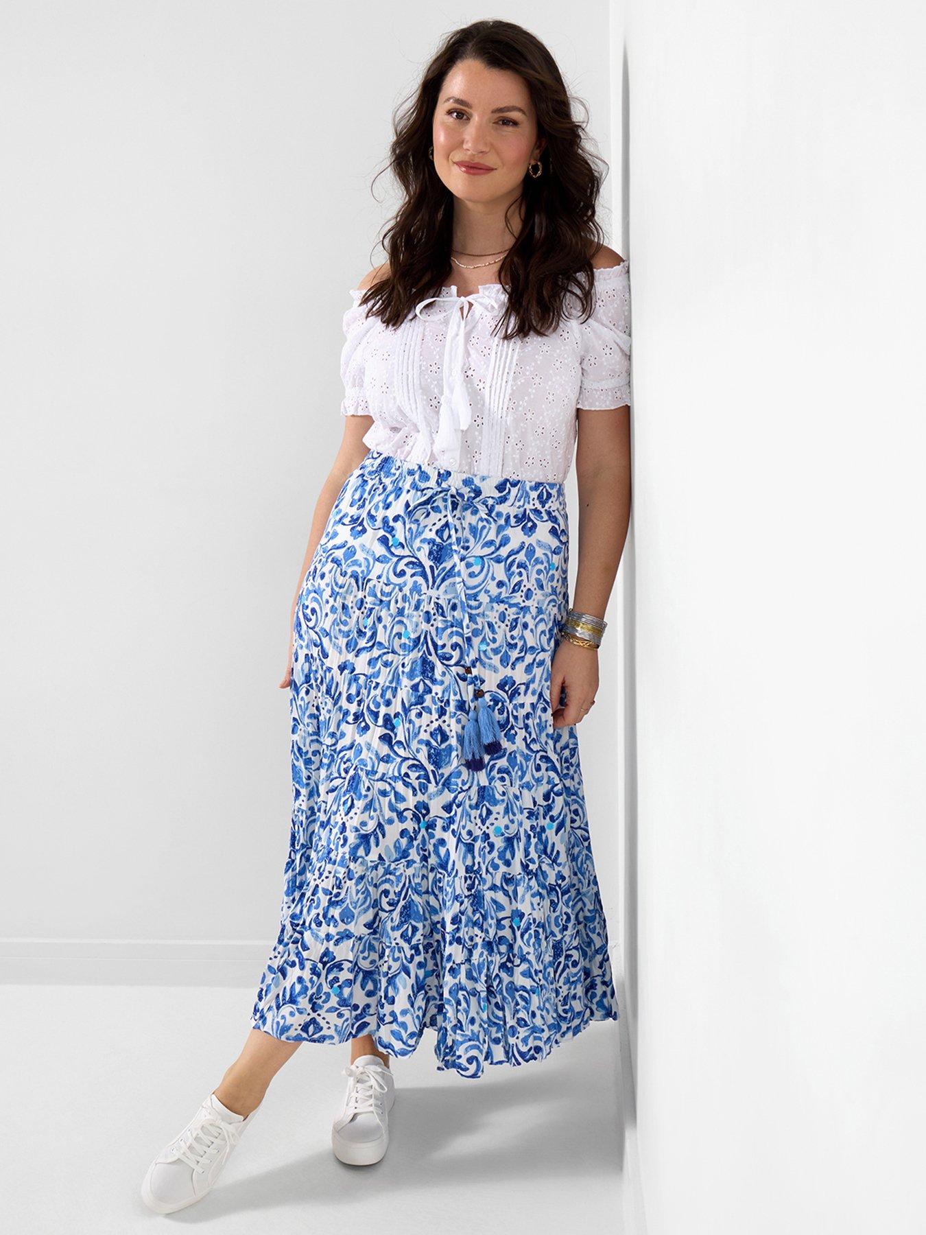 Joe Browns Summer Blues Tiered Maxi Skirt