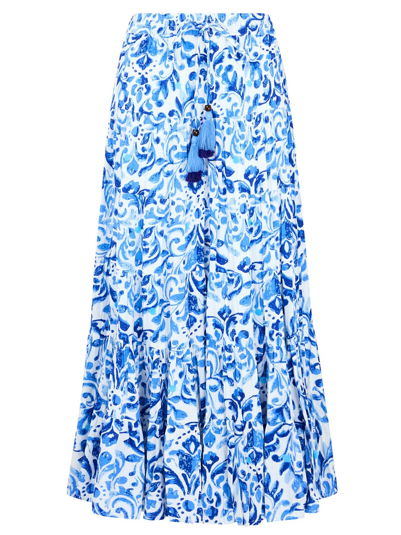 Image 5 of 5 of Joe Browns Summer Blues Tiered Maxi Skirt