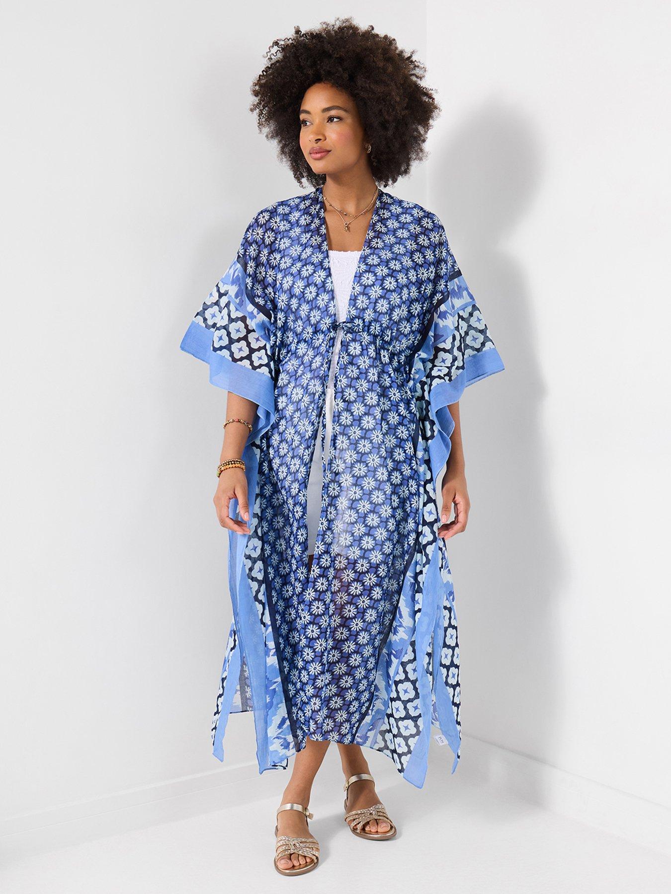 Joe Browns Beautiful In Patterned Cover Up - Blue
