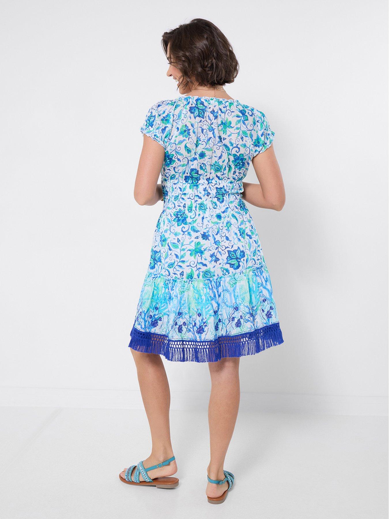 joe brown blue dress Browns Ocean Sequin And Embroidered