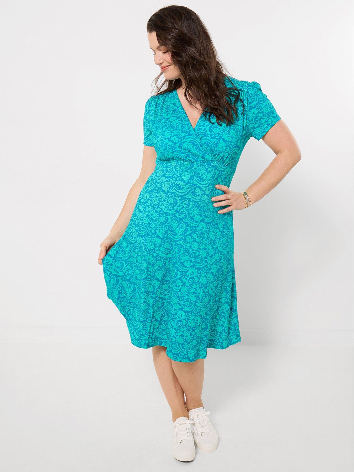Image 1 of 5 of Joe Browns Pop Of Bright Jersey Dress - Blue
