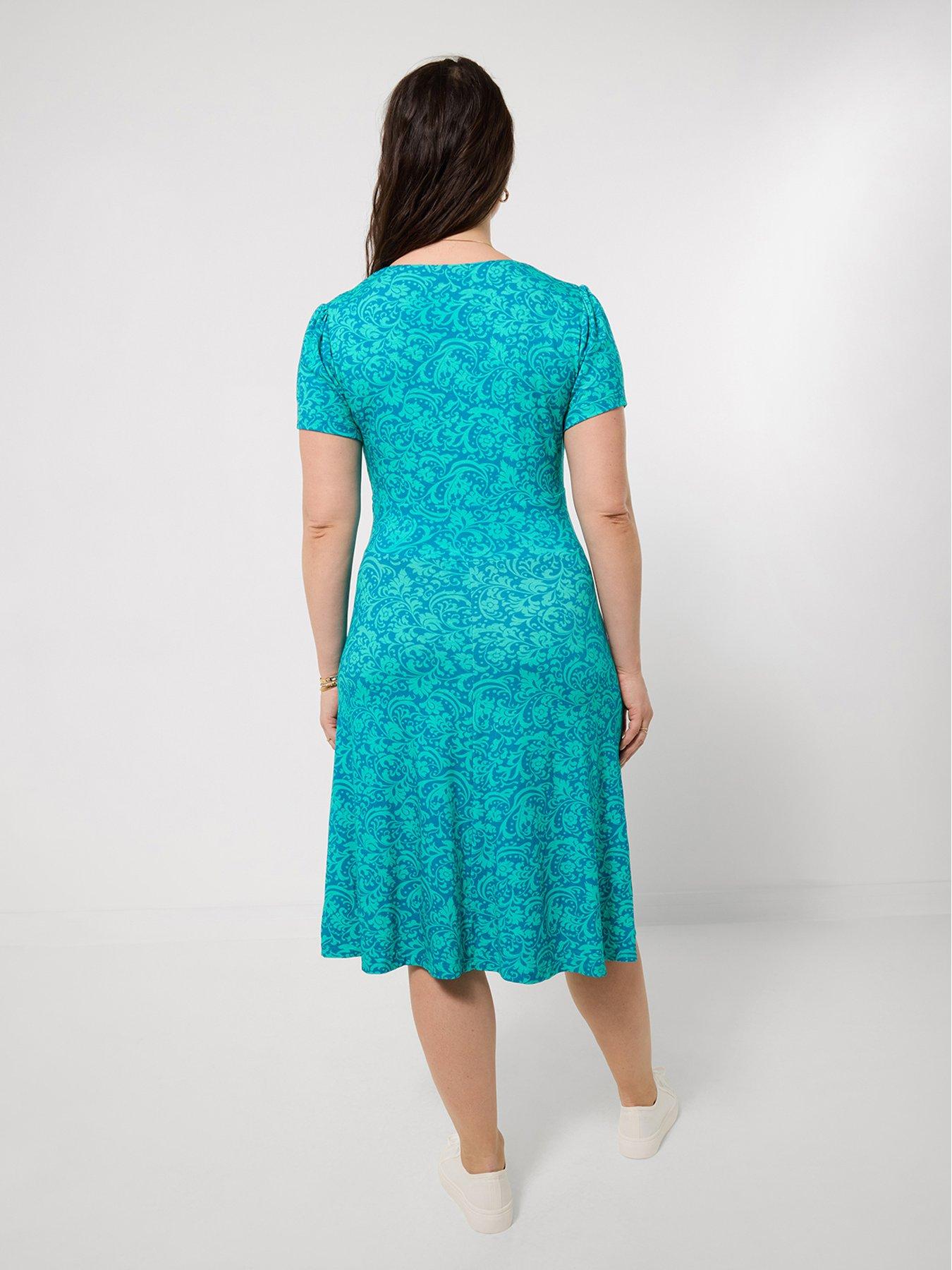 Image 2 of 5 of Joe Browns Pop Of Bright Jersey Dress - Blue
