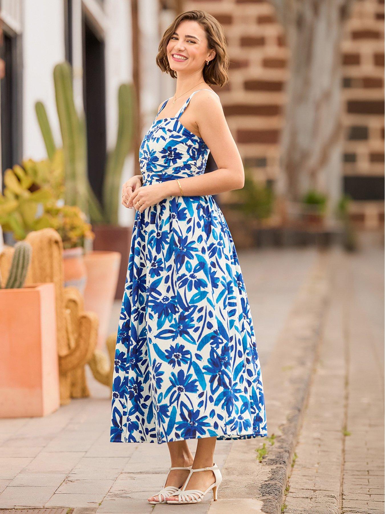 maxi brown dresses for women Angelique Strapless Maxi Dress - Brown Floral main image 1