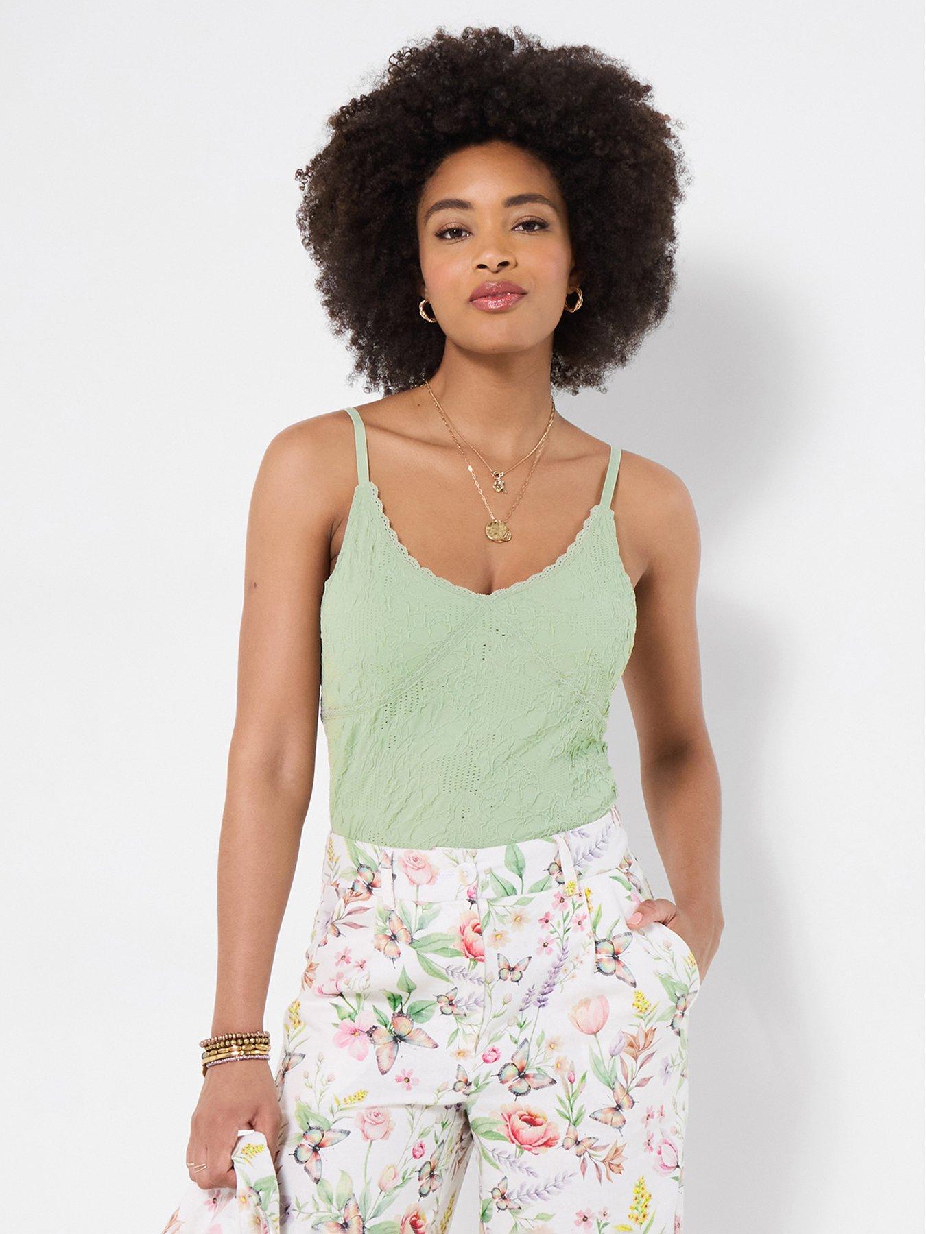 Image 1 of 5 of Joe Browns Tallulah Textured Cami Top - Green