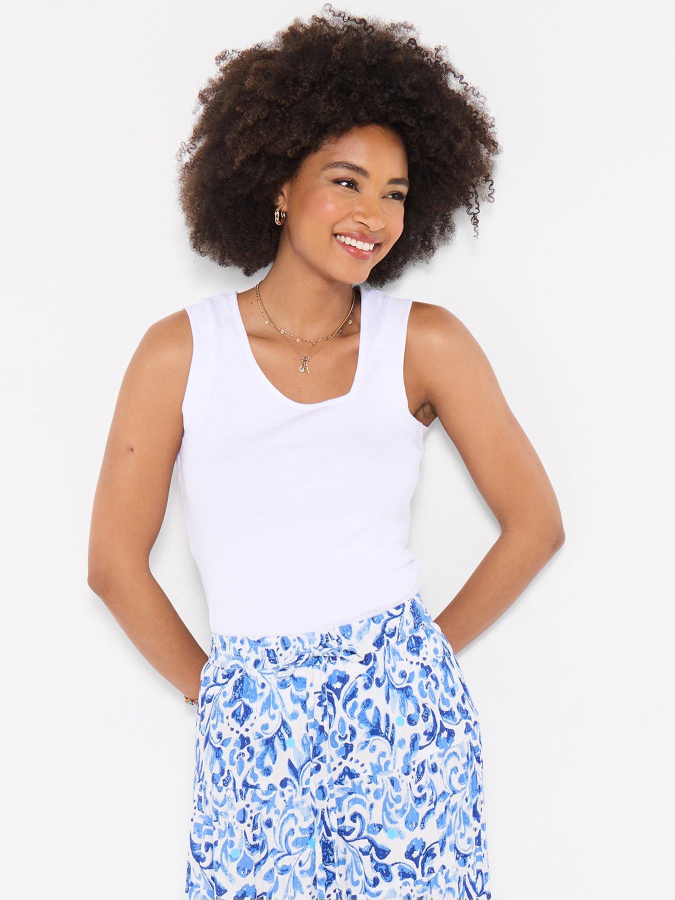 Image 1 of 5 of Joe Browns Connie Asymmetric Neck Vest - White