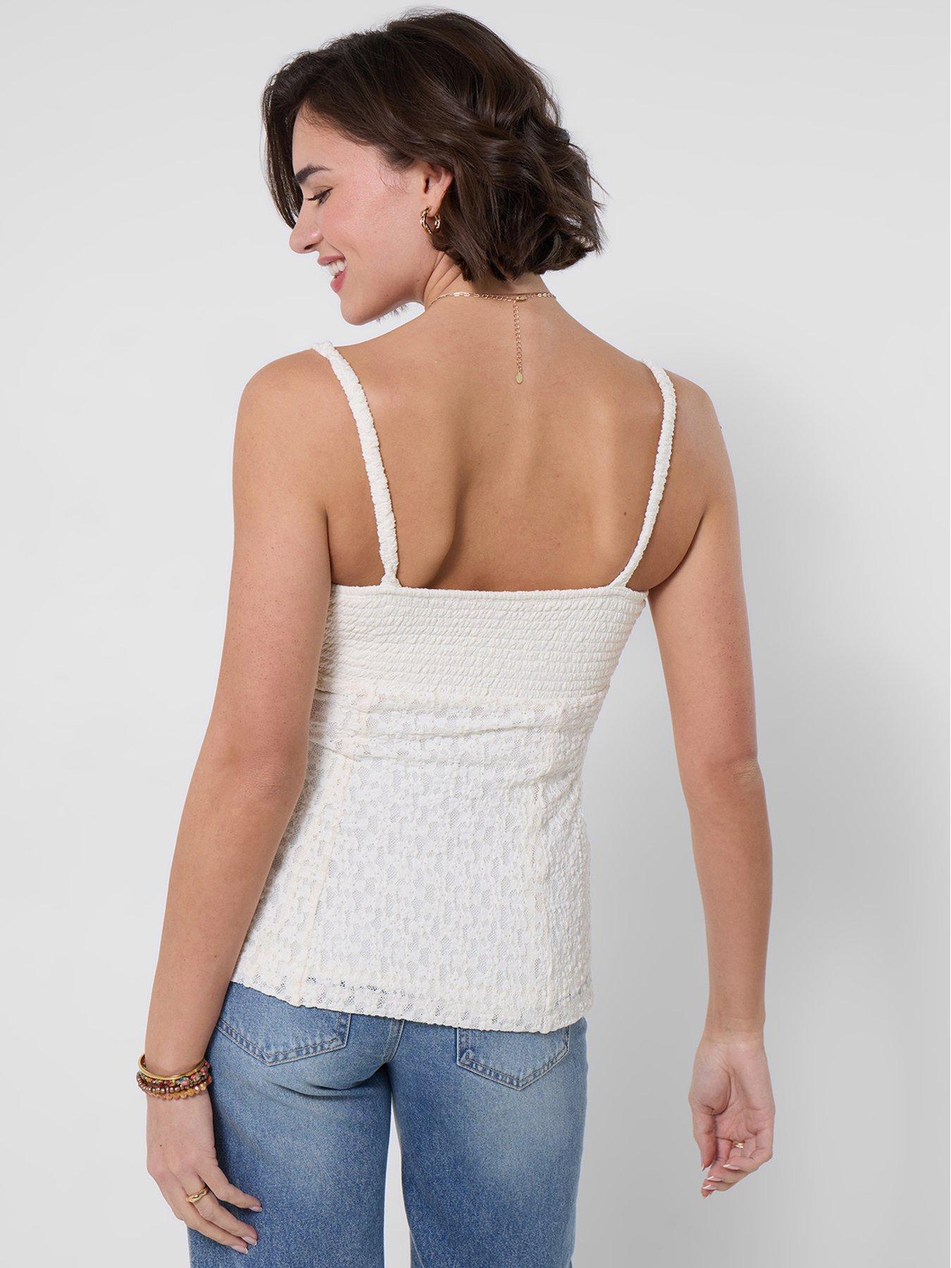 Image 2 of 5 of Joe Browns Summer Dreaming Textured Tie Front Vest - Cream