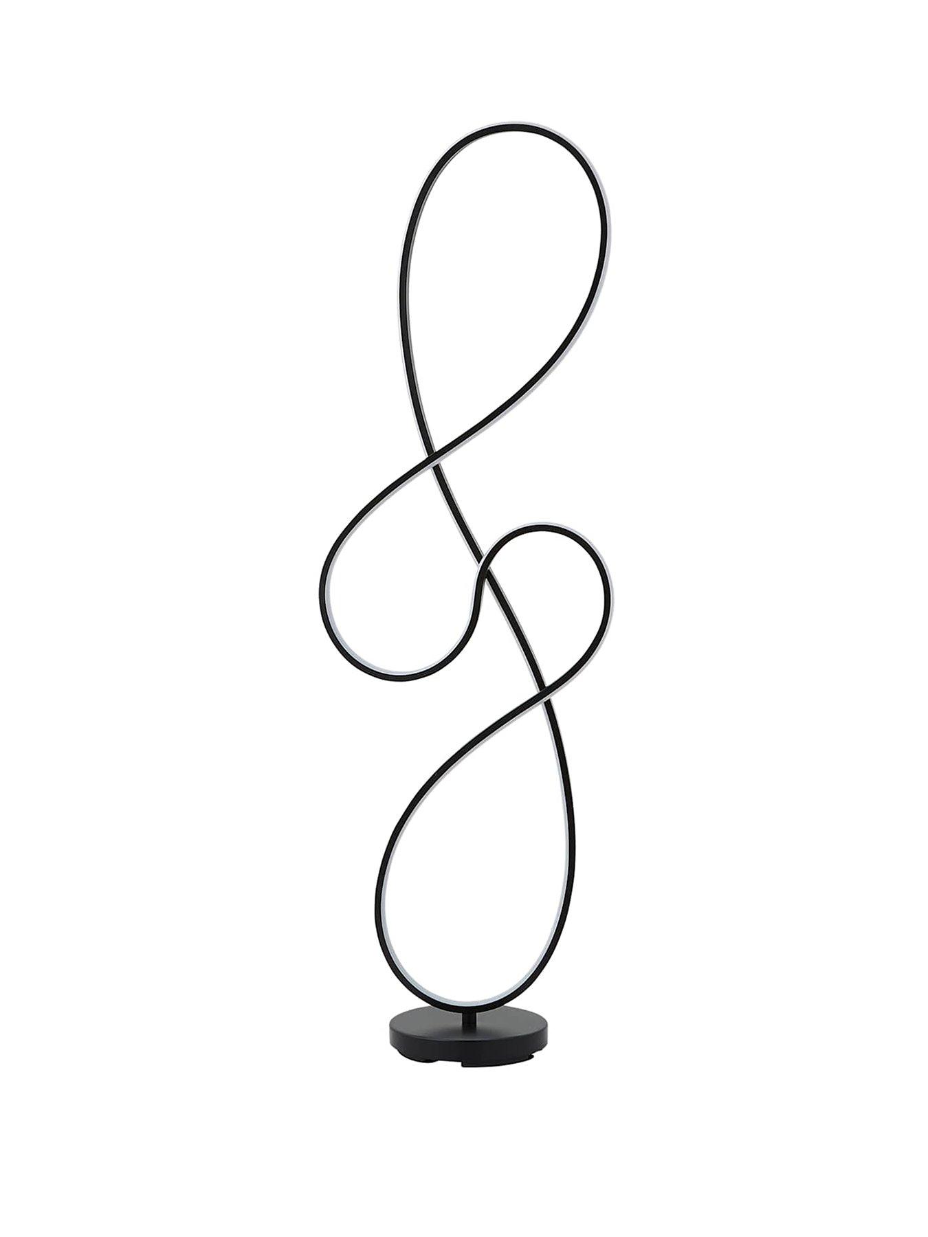 Image 2 of 7 of ValueLights Infinity Black Swirl Integrated Led Floor Lamp