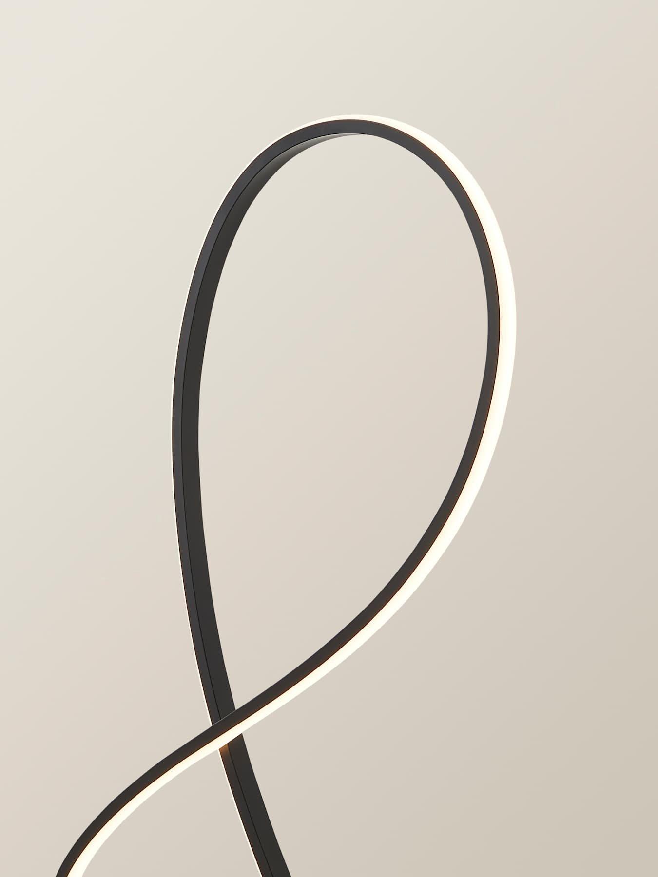 Image 3 of 7 of ValueLights Infinity Black Swirl Integrated Led Floor Lamp