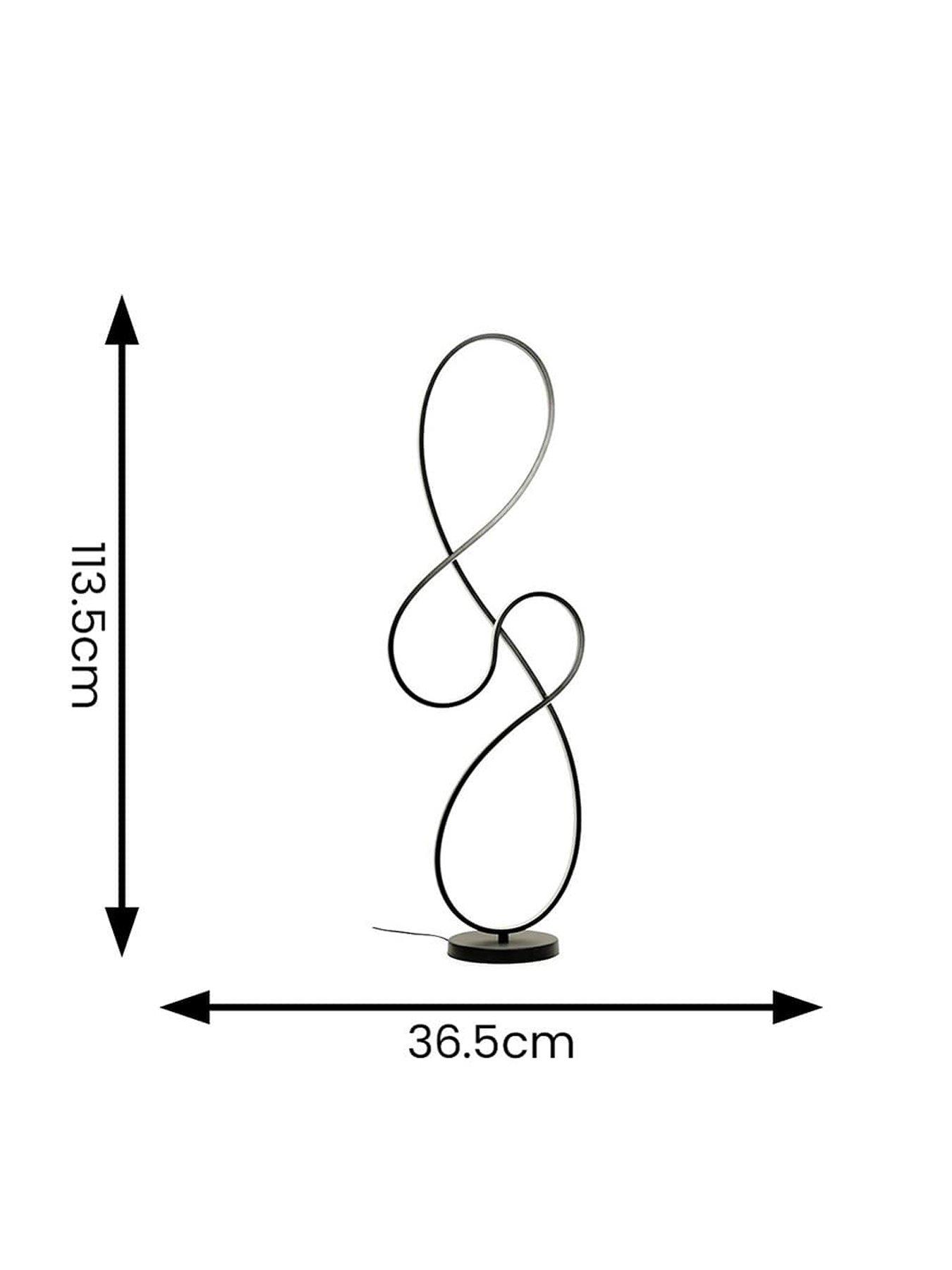 Image 7 of 7 of ValueLights Infinity Black Swirl Integrated Led Floor Lamp