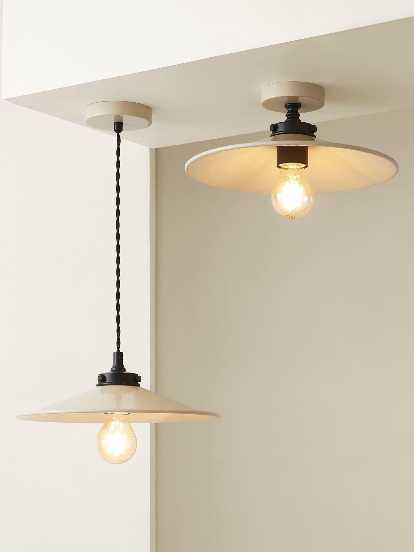 Image 7 of 7 of ValueLights Hampstead Natural Rolled Edge Tapered Pendant Ceiling Light