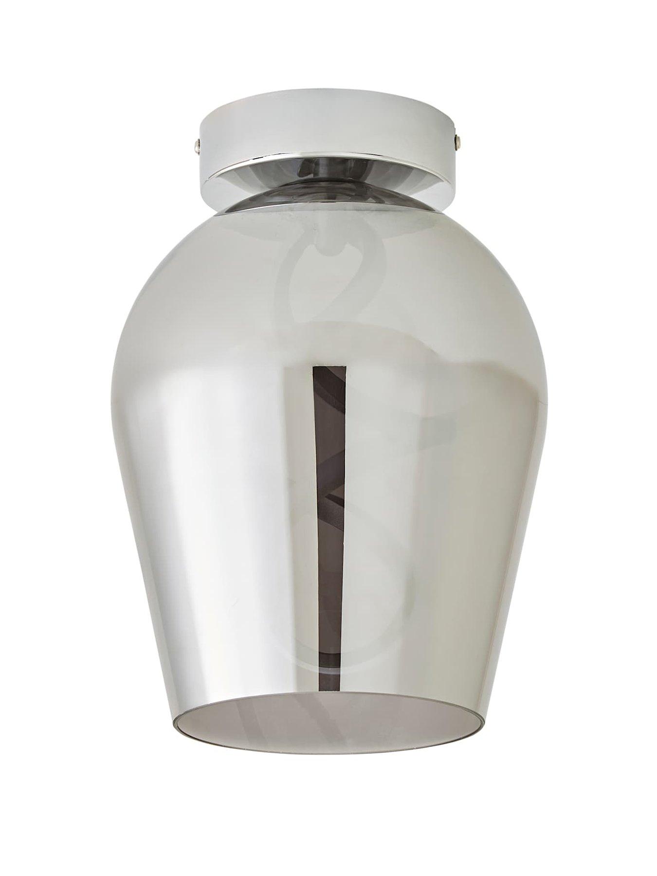 Image 2 of 7 of ValueLights Helix Smoked Glass Integrated Led Ceiling Light