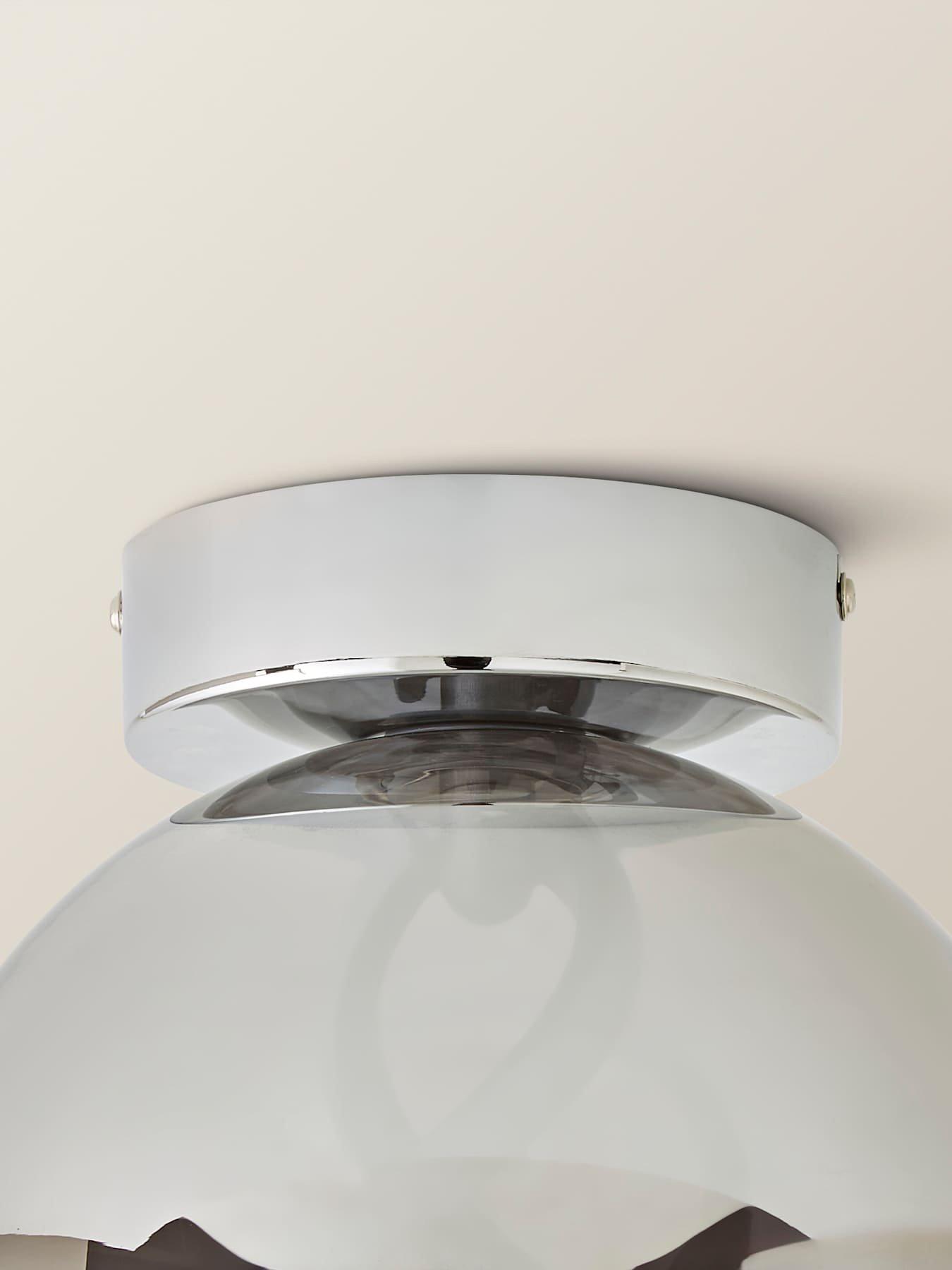 Image 4 of 7 of ValueLights Helix Smoked Glass Integrated Led Ceiling Light