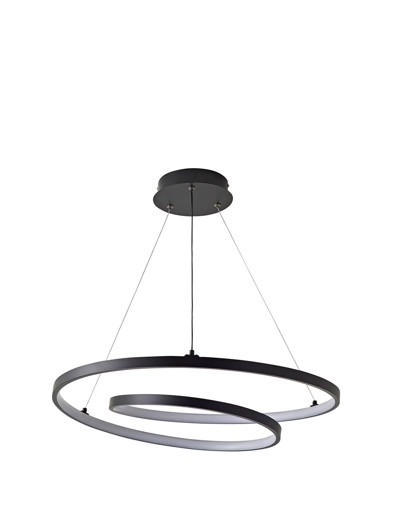 Image 2 of 7 of ValueLights Infinity Black Loop Integrated Led Ceiling Light