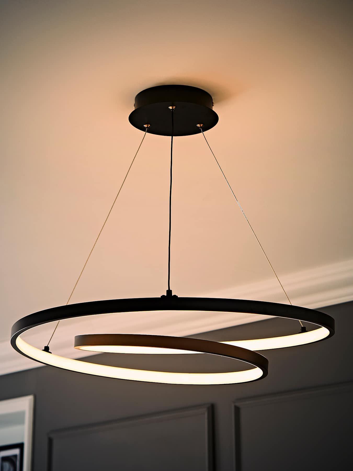 Image 5 of 7 of ValueLights Infinity Black Loop Integrated Led Ceiling Light