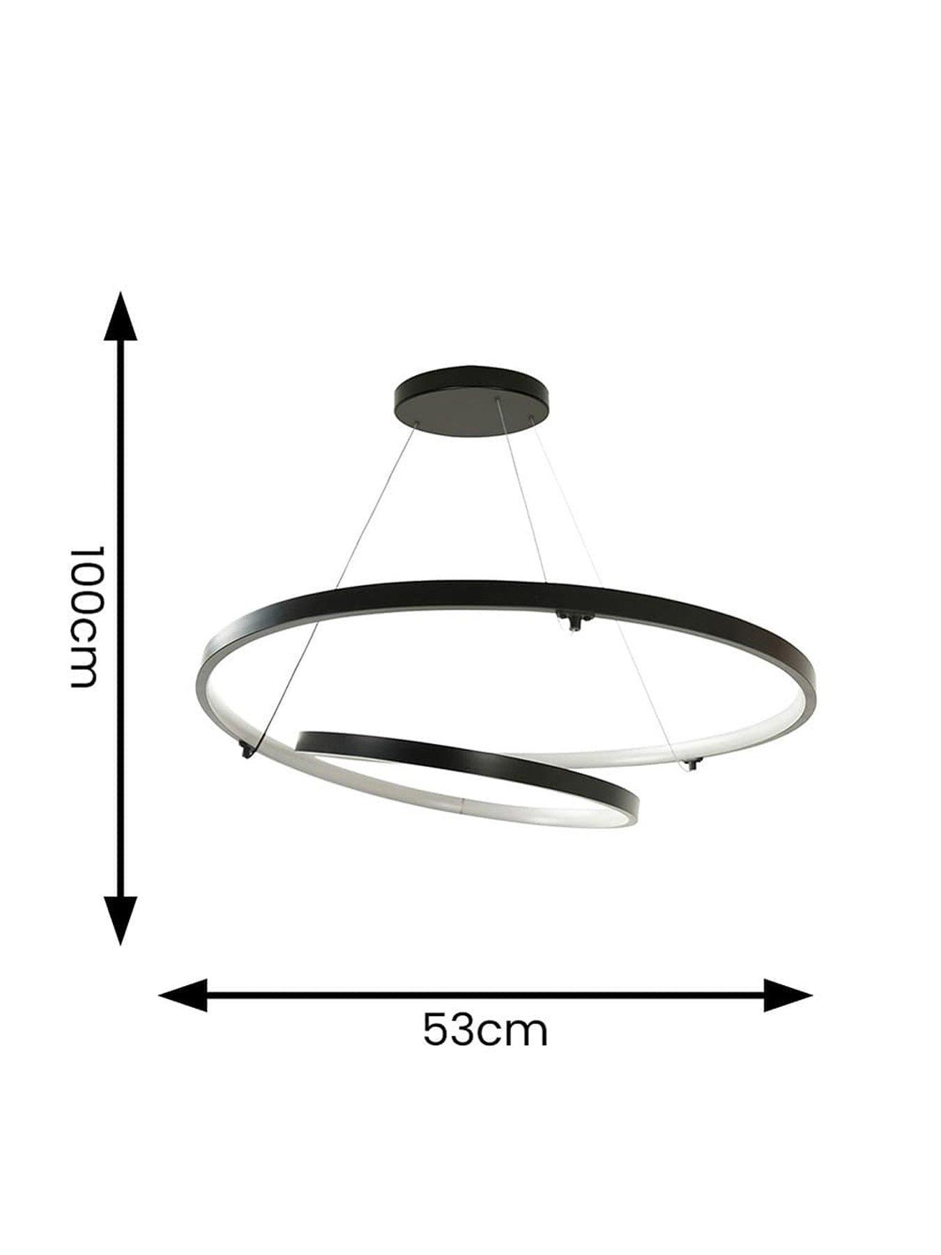 Image 7 of 7 of ValueLights Infinity Black Loop Integrated Led Ceiling Light