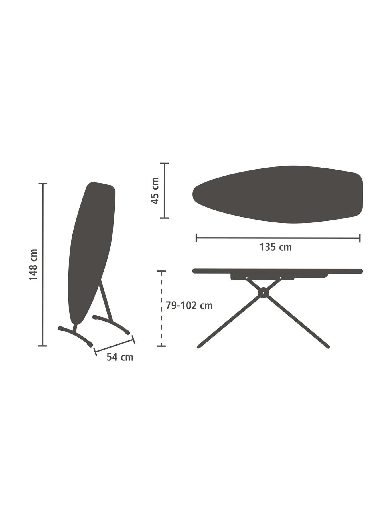 Image 7 of 8 of Brabantia Steam &amp; Ironing Board, D 135x45 Cm, Hrpz