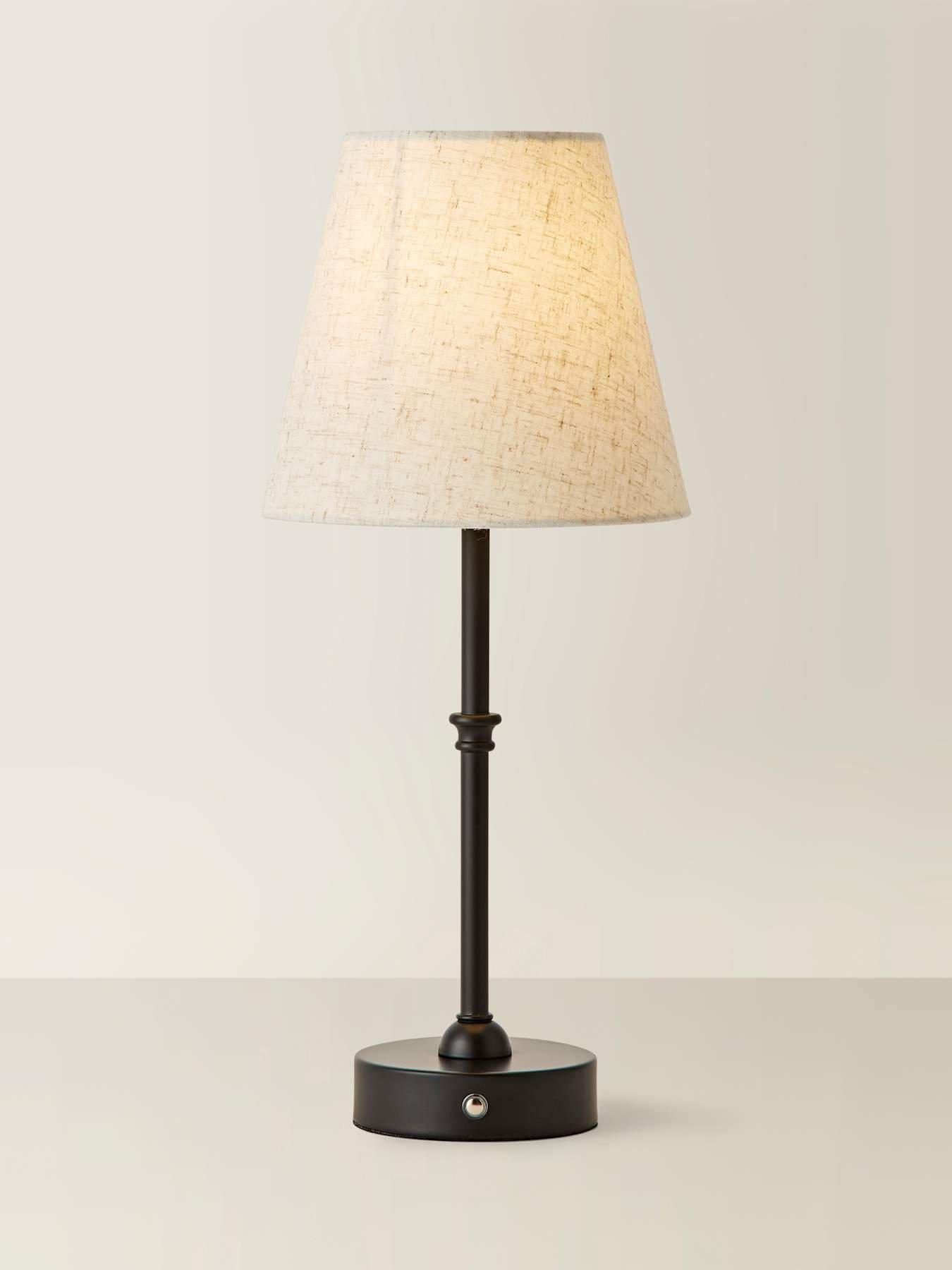 Image 6 of 7 of ValueLights Lowe Matt Black Rechargeable Led Portable Table Lamp