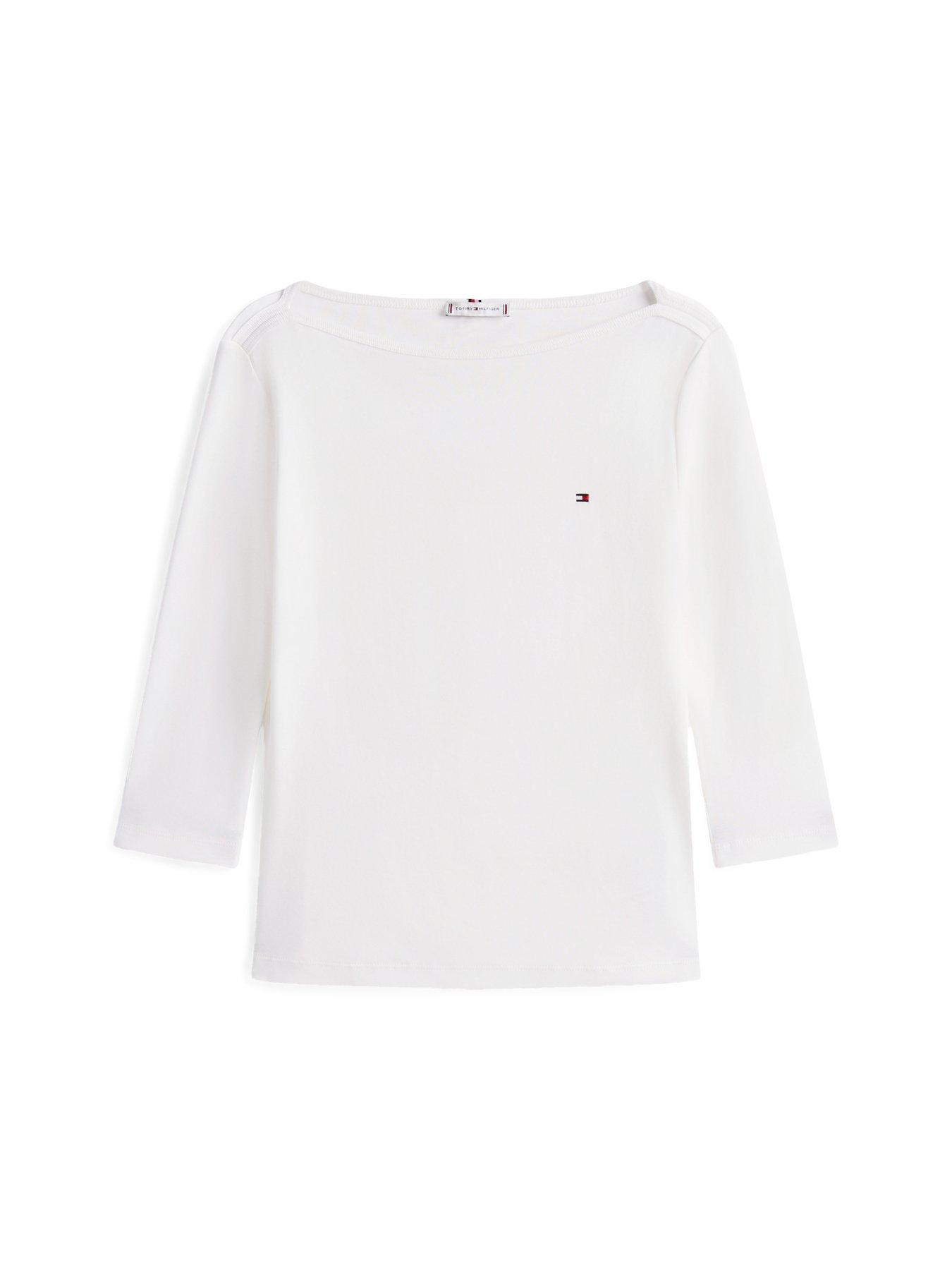 Image 5 of 5 of Tommy Hilfiger Boat Neck Top - &nbsp;White