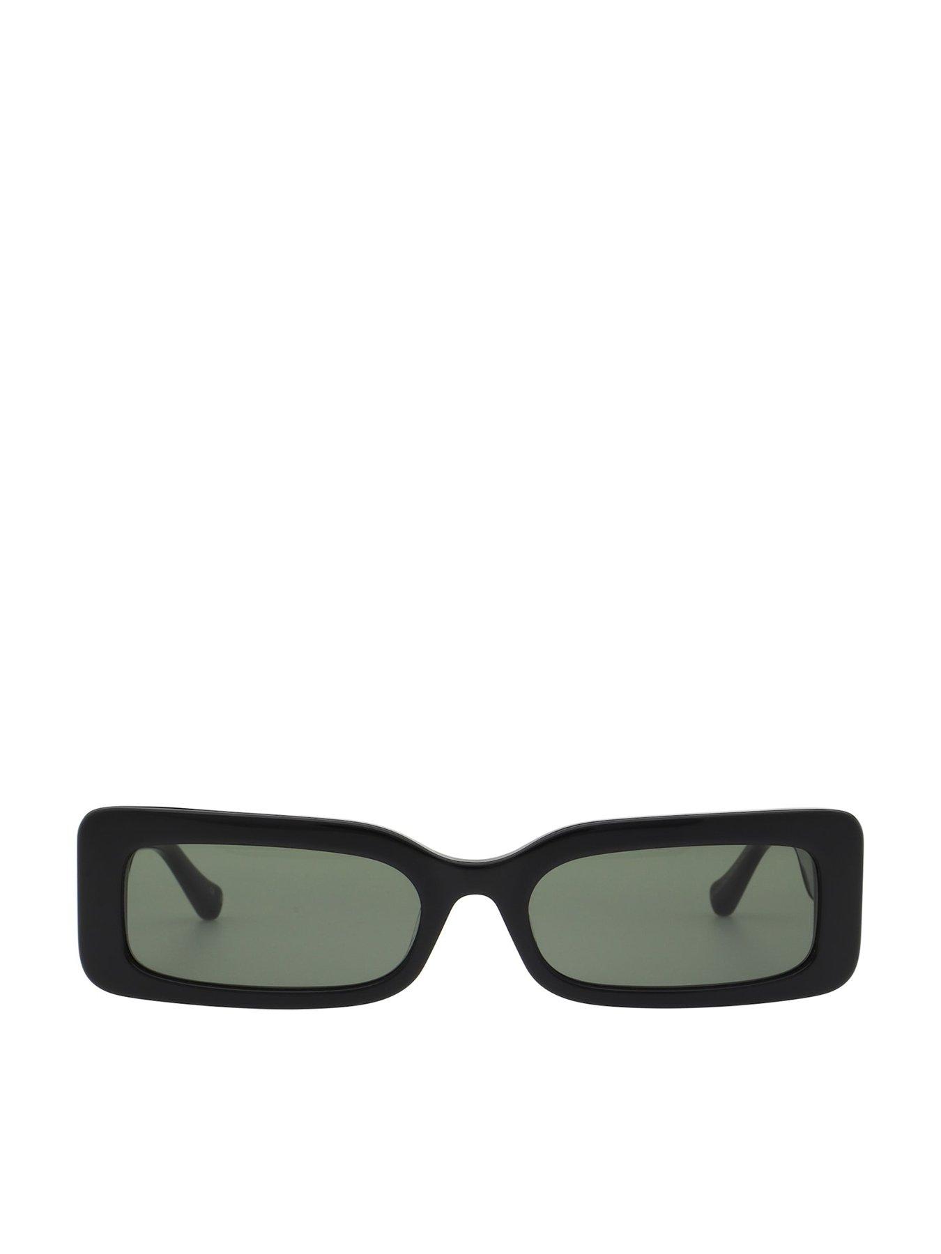 AllSaints Shallow Rectangular Sunglasses- Black