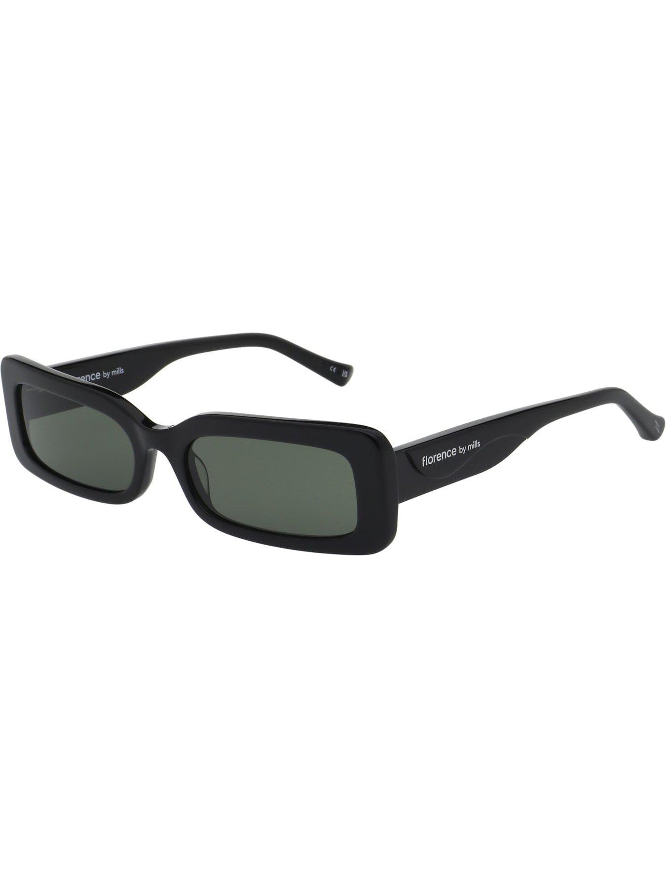 Image 3 of 3 of AllSaints Shallow Rectangular Sunglasses- Black