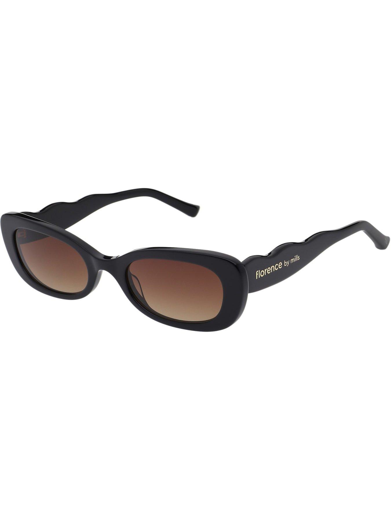 Image 3 of 3 of AllSaints Slight Cat Eye Sunglasses- Black