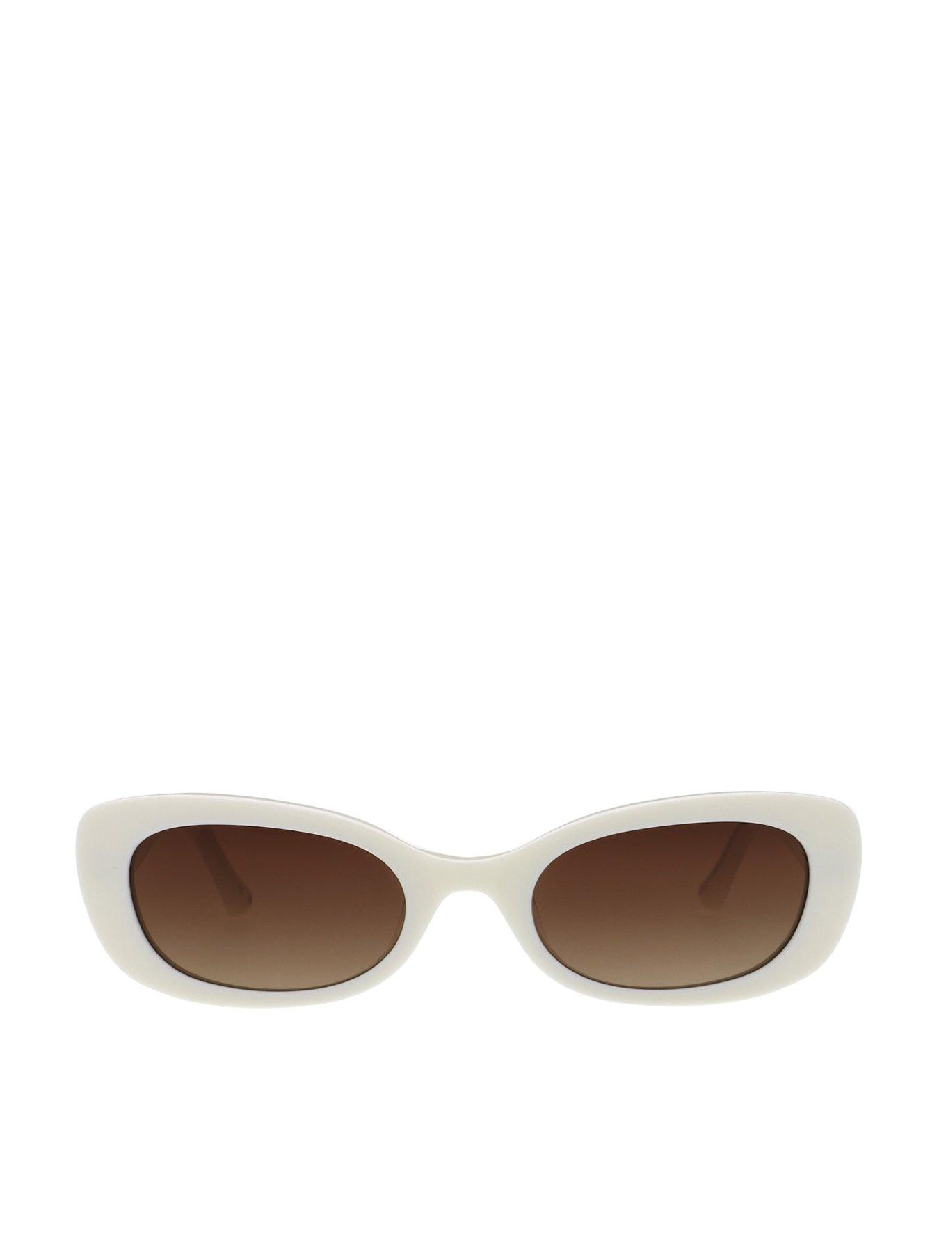 AllSaints Shallow Oval Sunglasses- Cream