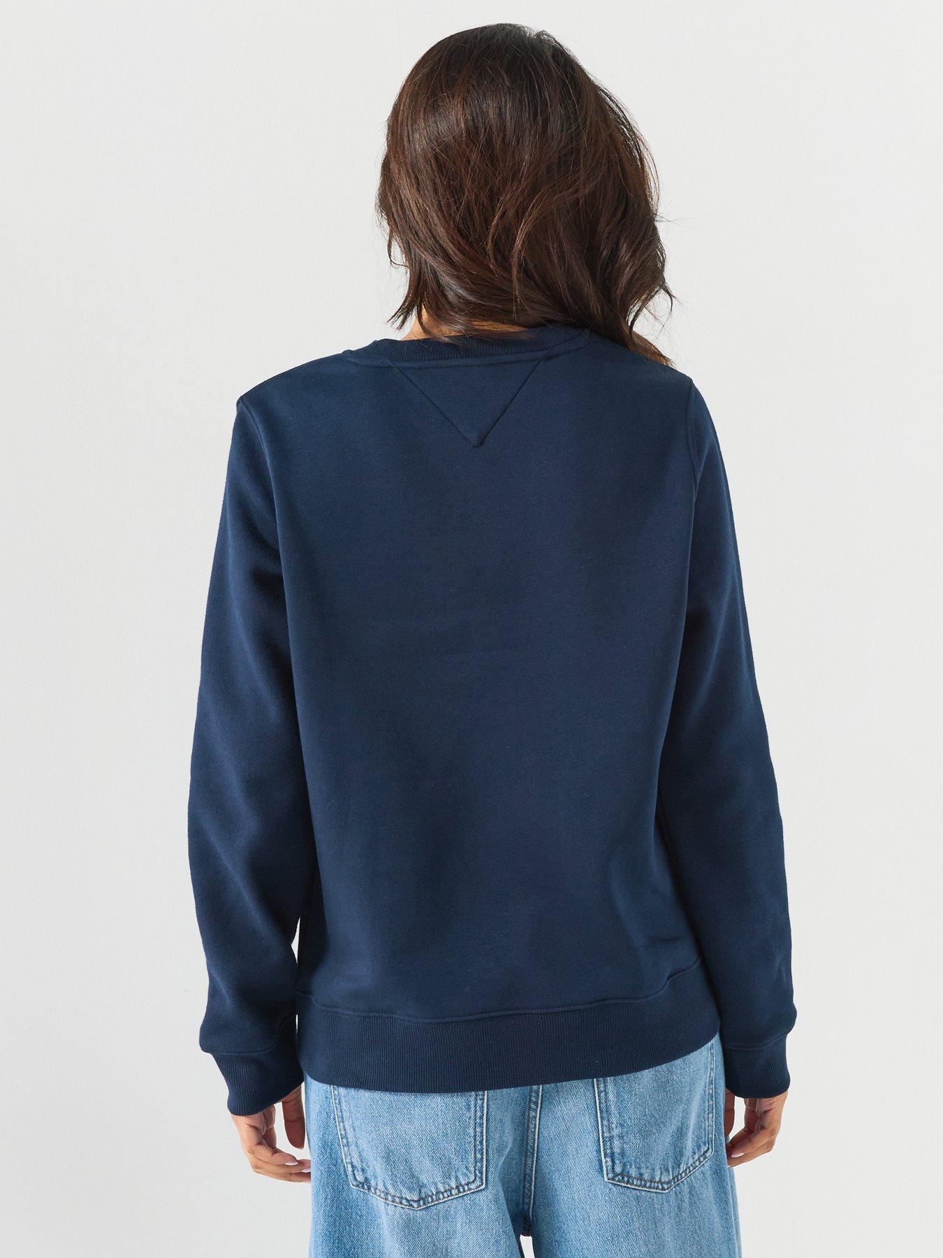 Image 2 of 6 of Tommy Jeans Women's Flag Logo Crew Neck Sweatshirt - Navy