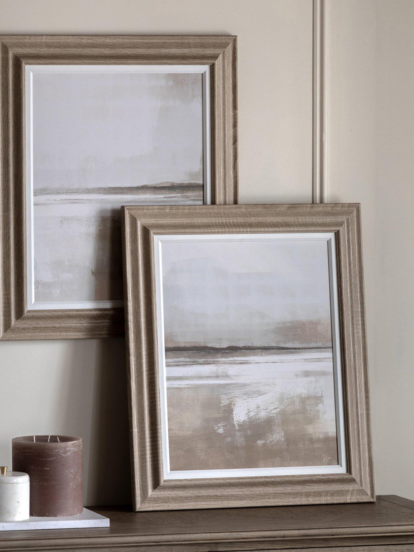 Image 1 of 4 of Gallery Silent Sands Framed Canvas Set of 2