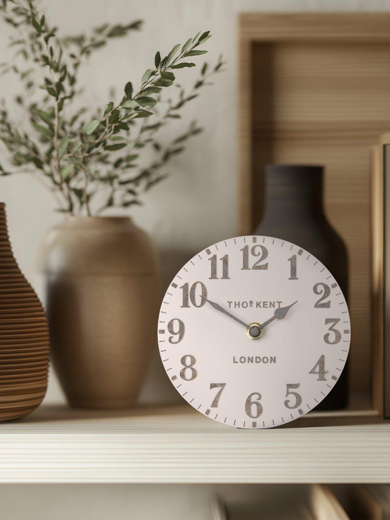 Image 1 of 3 of Gallery Arabic Mantel Clock Shy Pink 6in
