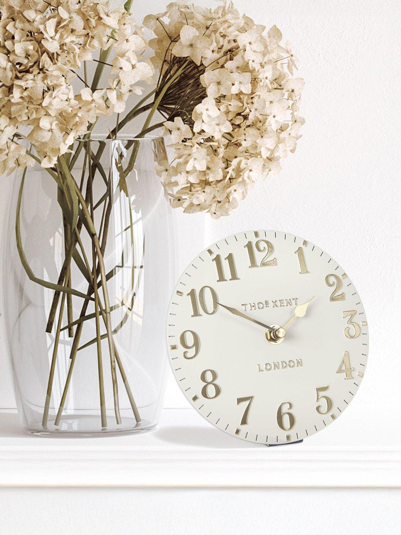 Image 1 of 2 of Gallery Arabic Mantel Clock Oatmeal 6in