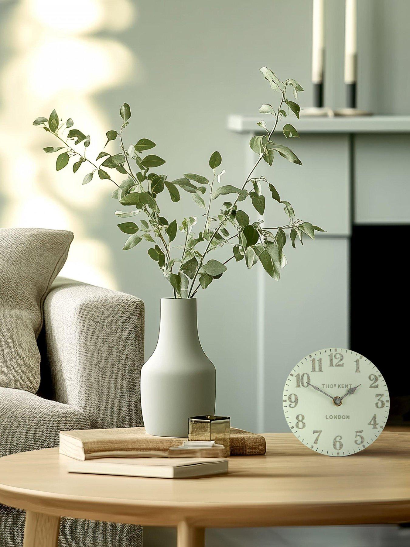 Image 1 of 3 of Gallery Arabic Mantel Clock Pearl Green 6in
