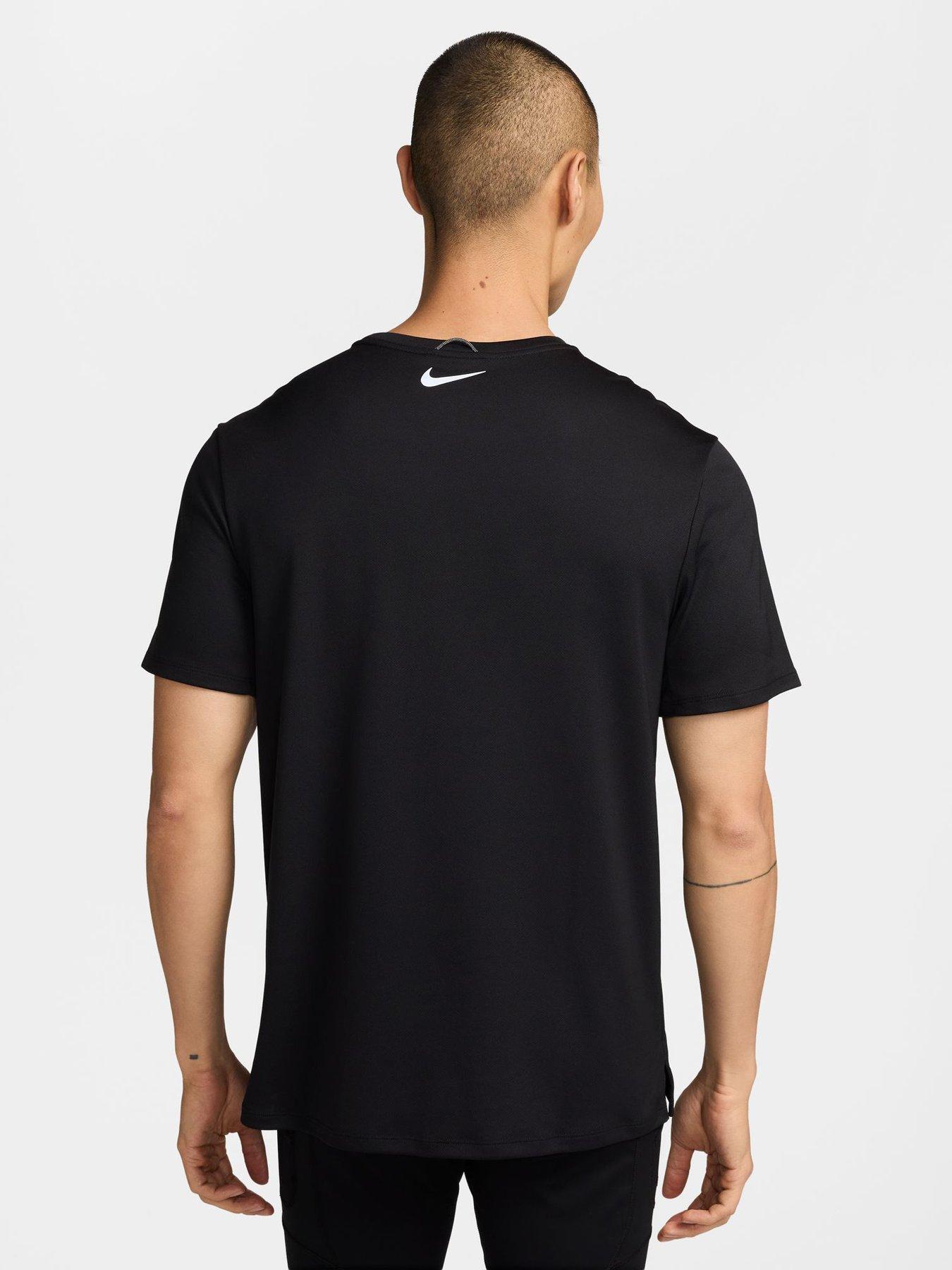 Image 2 of 3 of Nike Mens Running Miler Dri-fit Short-sleeve Top - Black