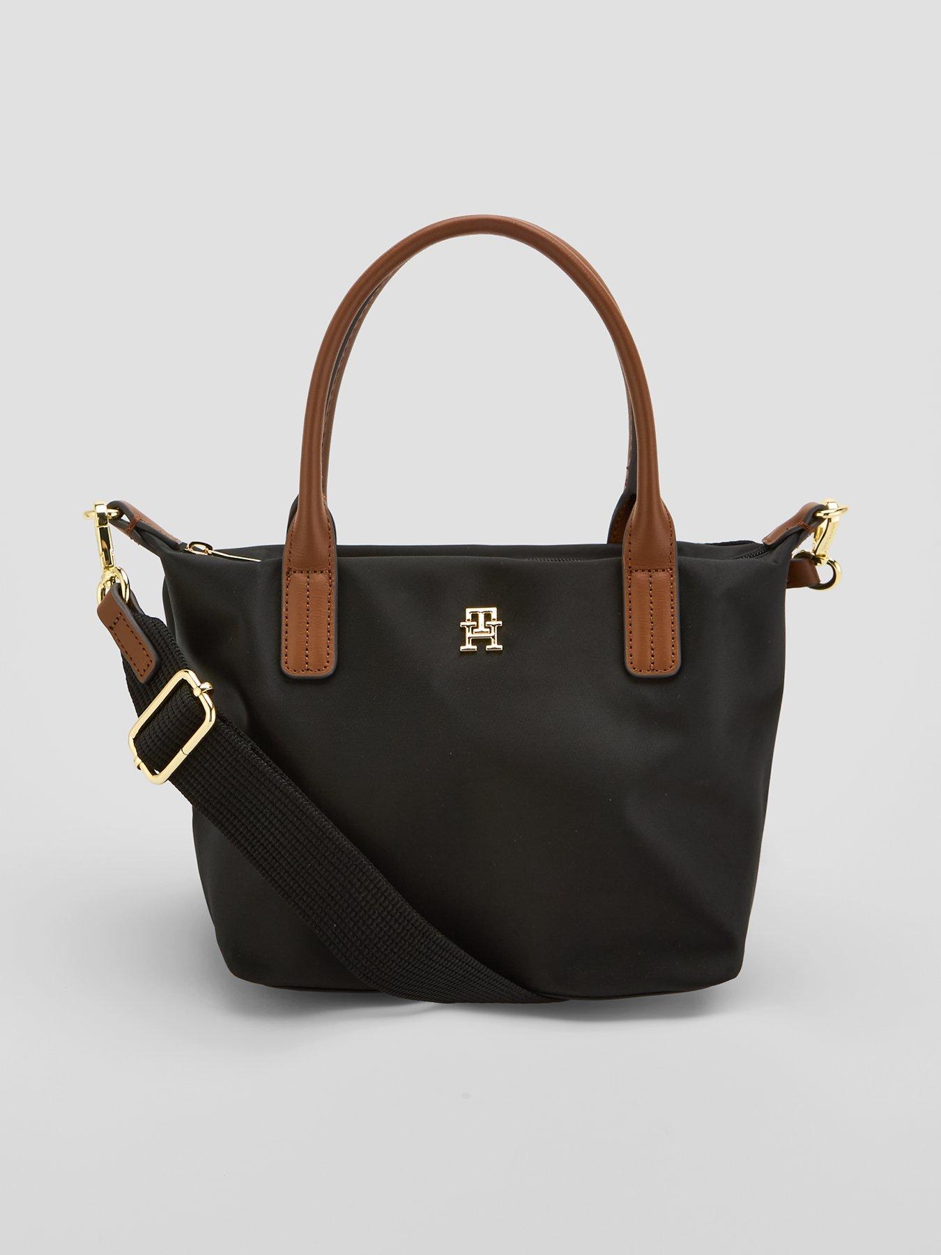 Tommy Hilfiger Women's Mini Tote Bag with Detachable Shoulder Strap - Black