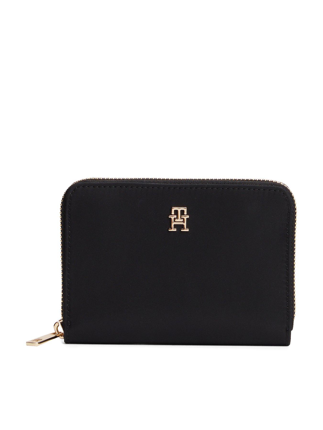 Tommy Hilfiger Monogram Zip Around Wallet - Black