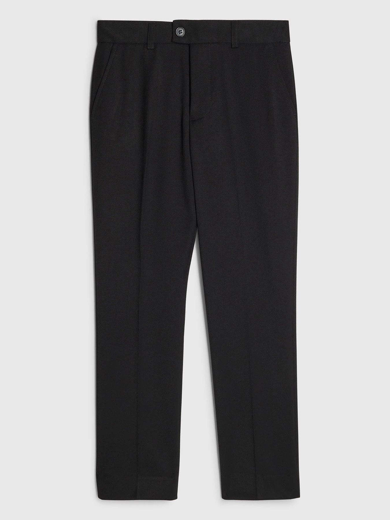 River Island Boys Tailored Suit Trousers - Black