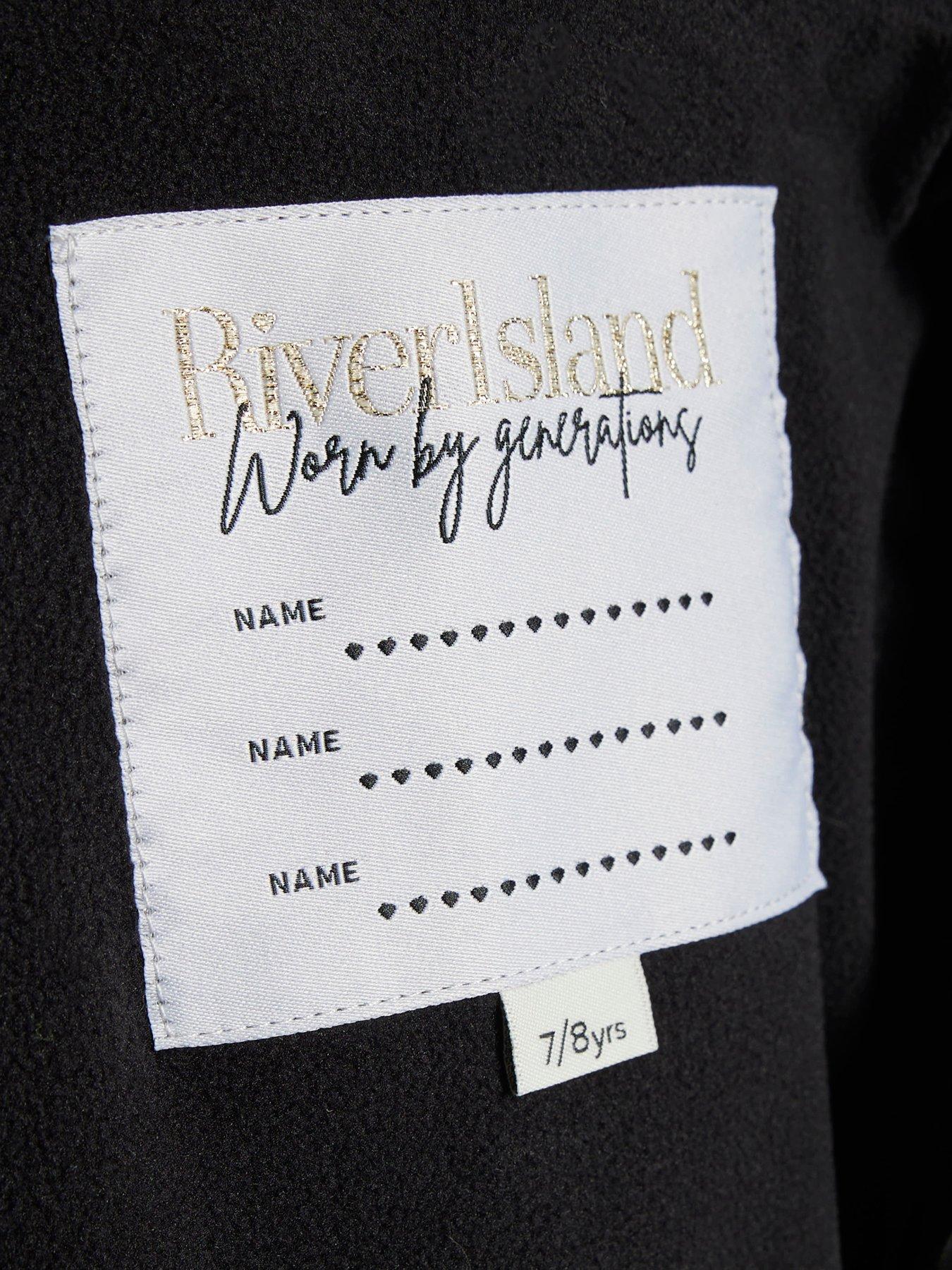 Image 3 of 3 of River Island Girls Leopard Print Raincoat - Black