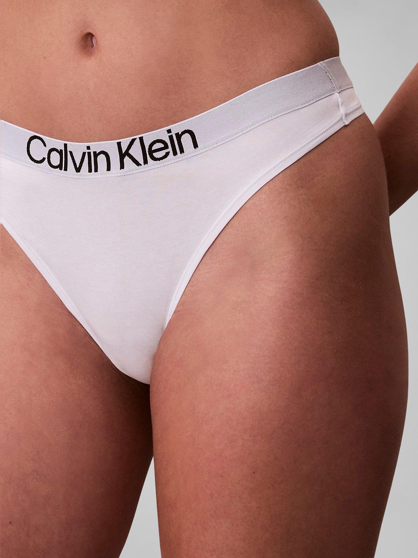 Image 4 of 5 of Calvin Klein Maximum Cotton Thong - White
