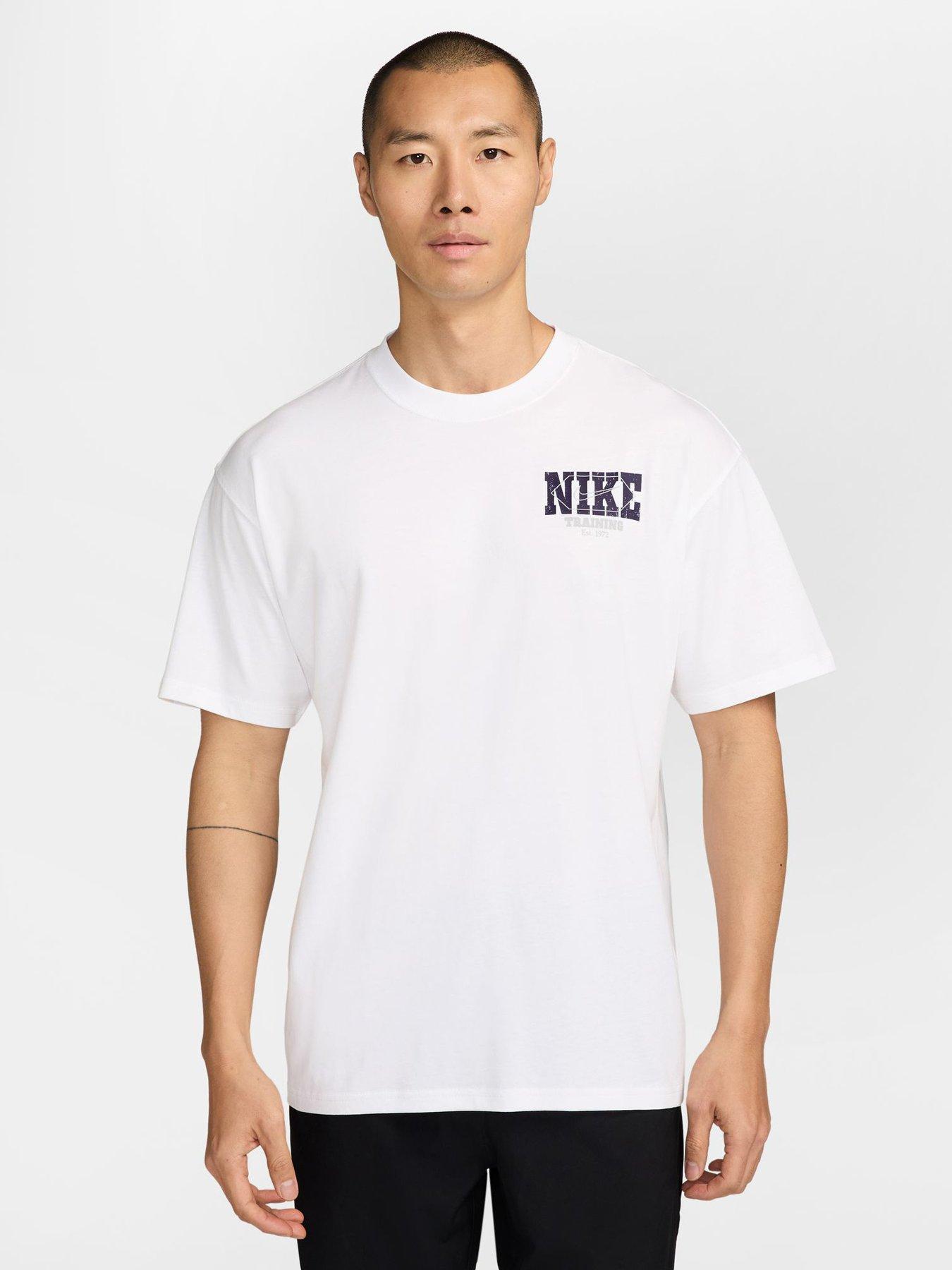 Image 1 of 3 of Nike Mens Training Midweight Cotton Fabric T-shirt - Black