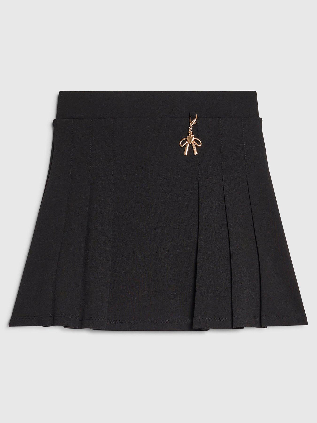 River Island Girls Black Pleated Skirt - Black