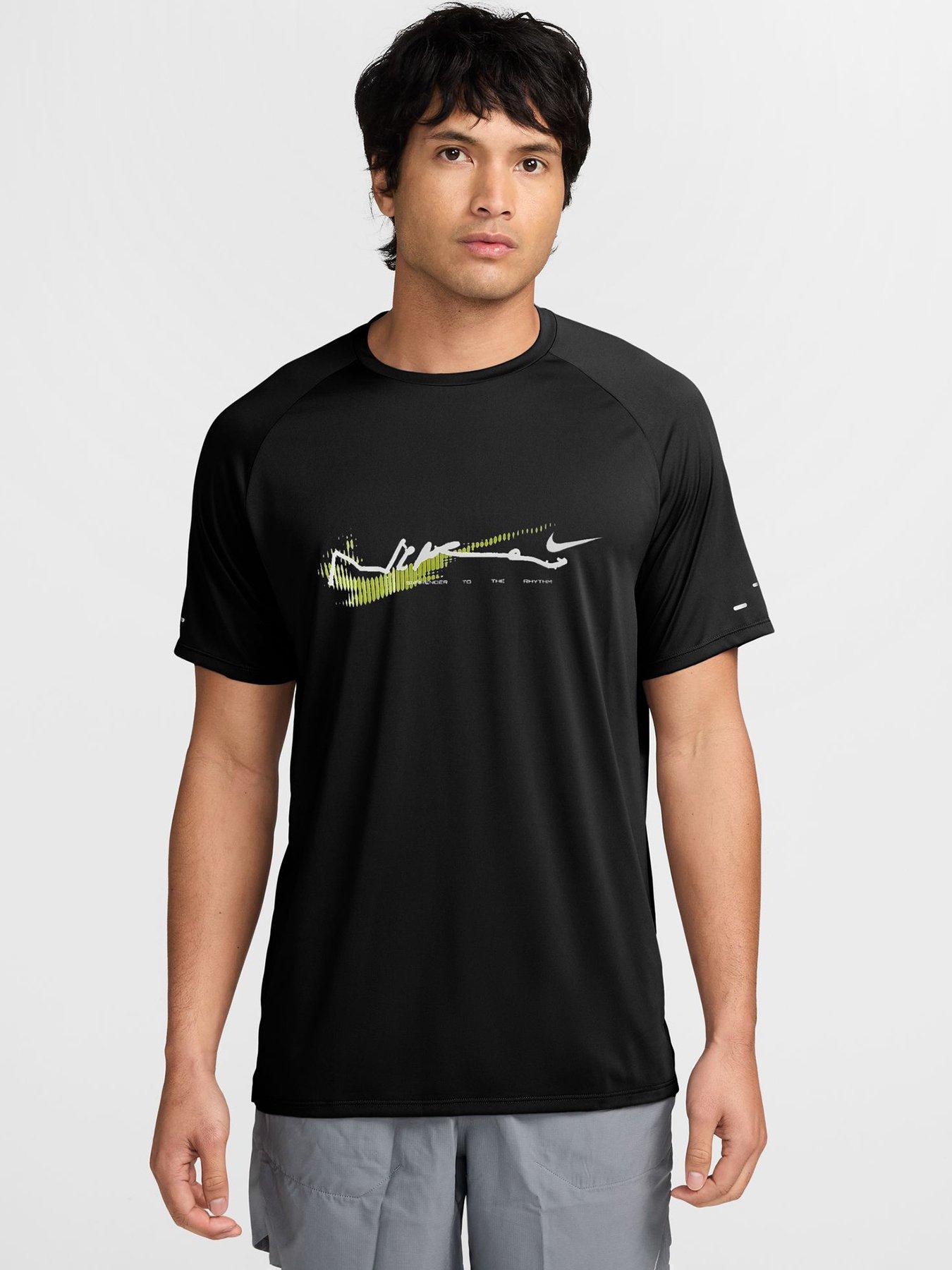 Image 1 of 3 of Nike Mens Stride Let Go Dri-FIT ADV Graphic T-Shirt - Black
