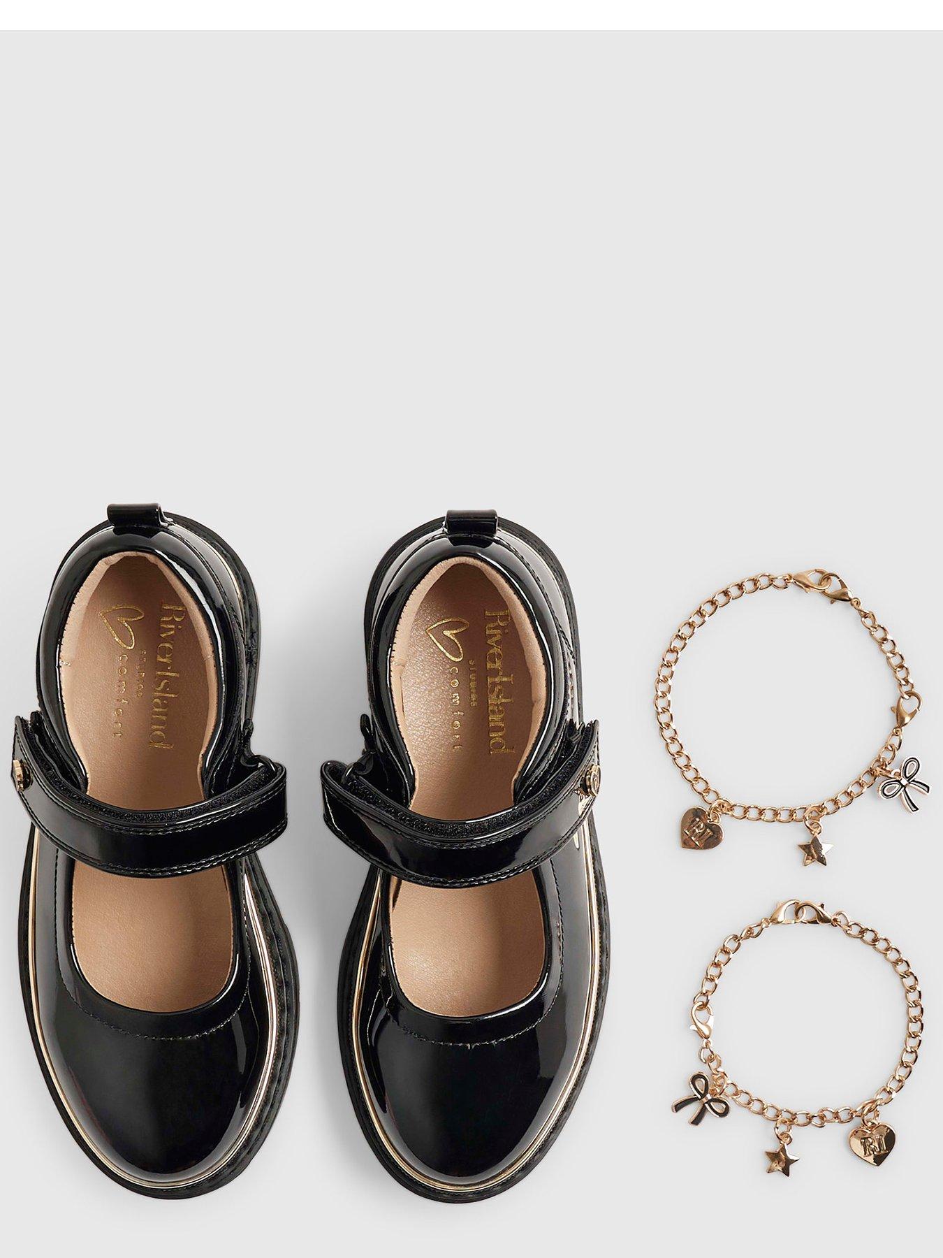 Image 4 of 6 of River Island Girls Patent Mary Jane Shoes - Black